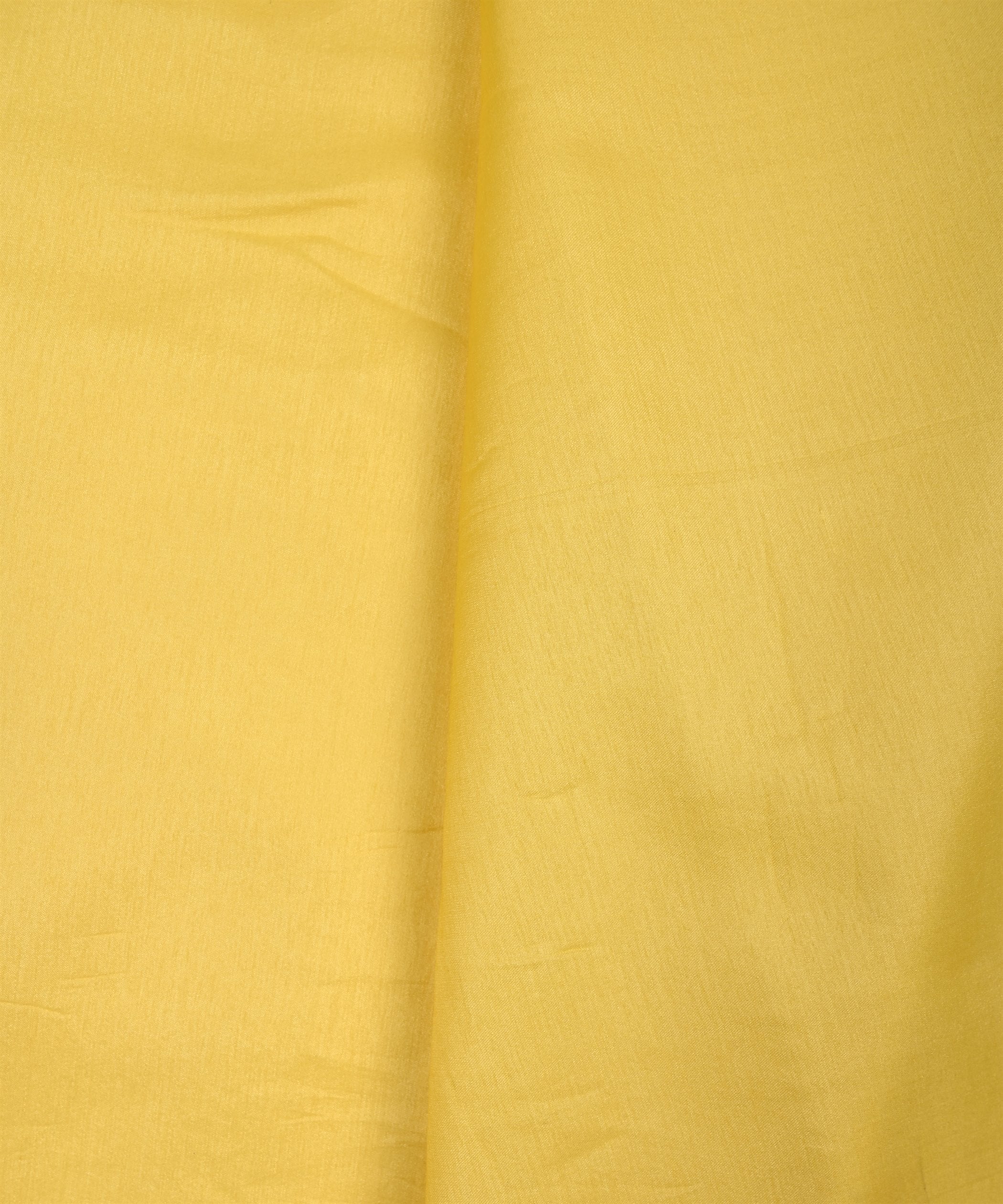 Lime Yellow Plain Dyed Tussar Silk Fabric
