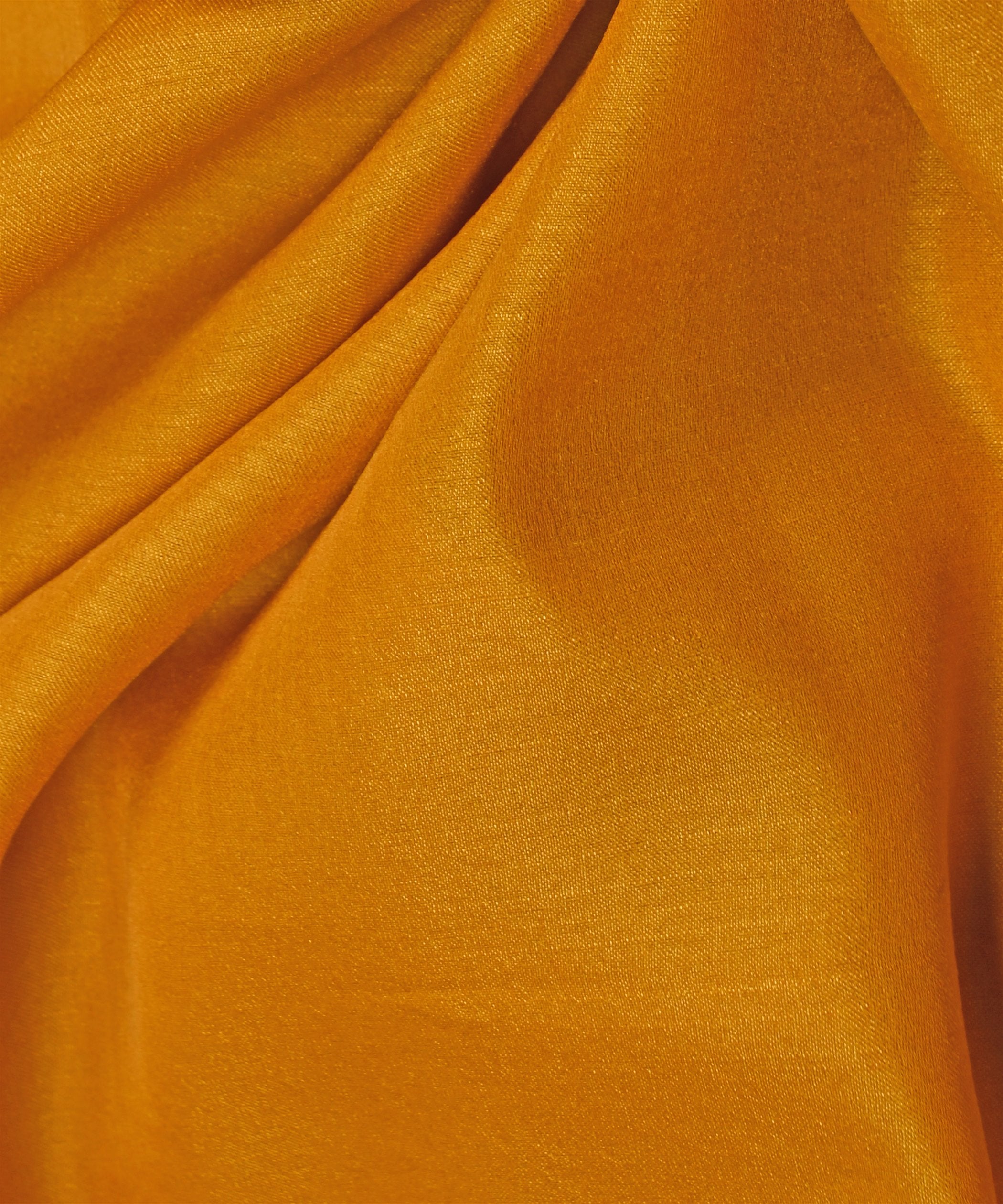 Mustard Yellow Plain Dyed Tussar Silk Fabric
