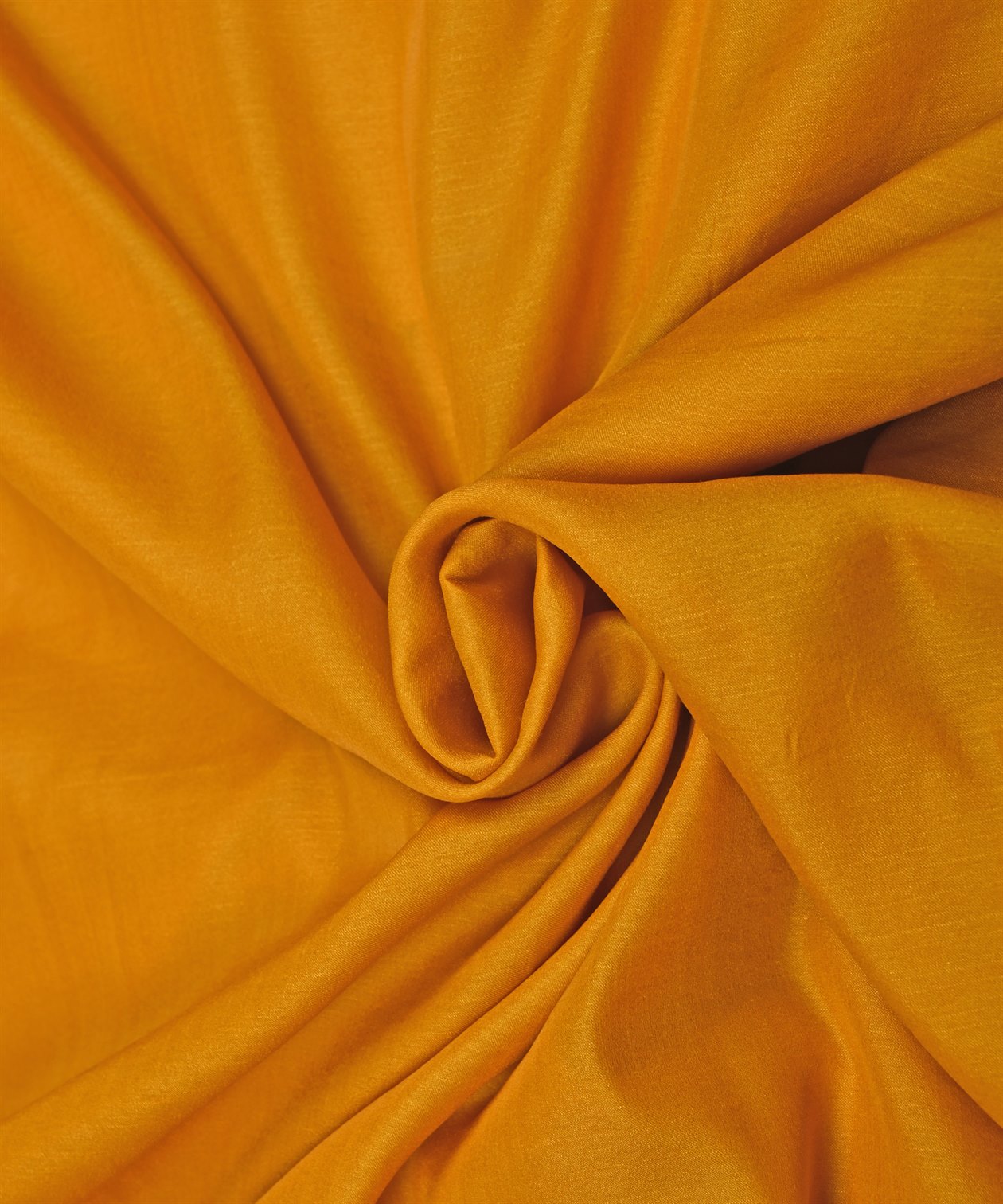 Mustard Yellow Plain Dyed Tussar Silk Fabric