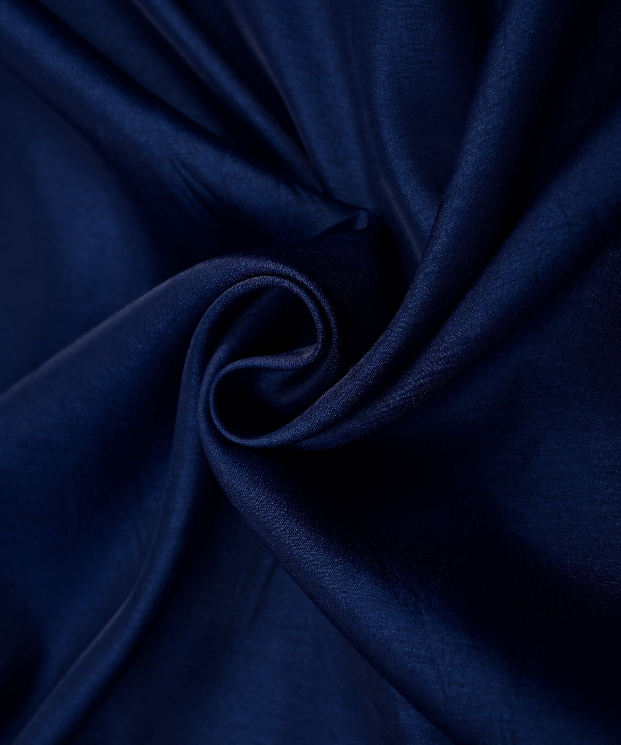 Navy Blue Plain Dyed Tussar Silk Fabric