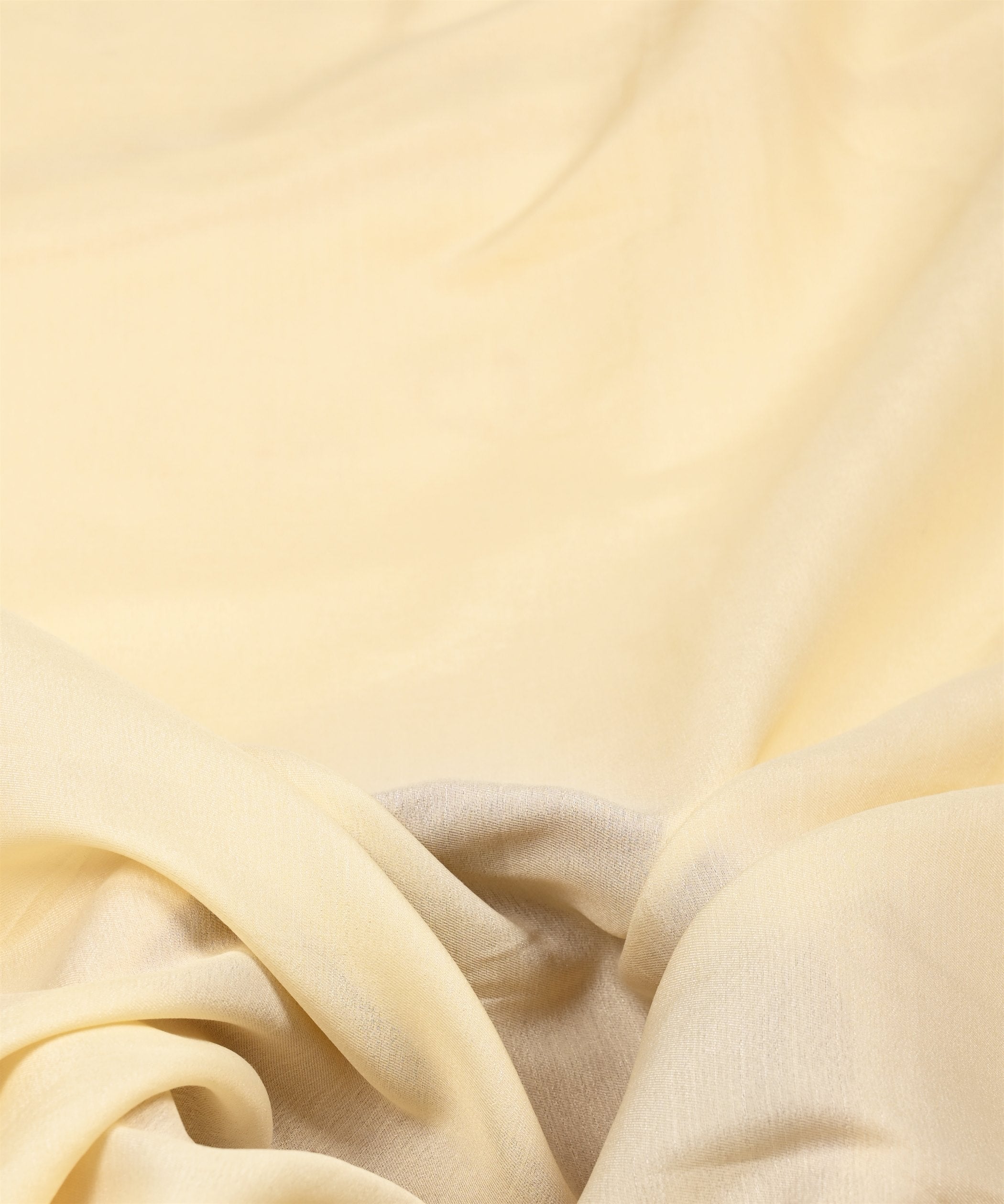 Off-White Plain Dyed Tussar Silk Fabric