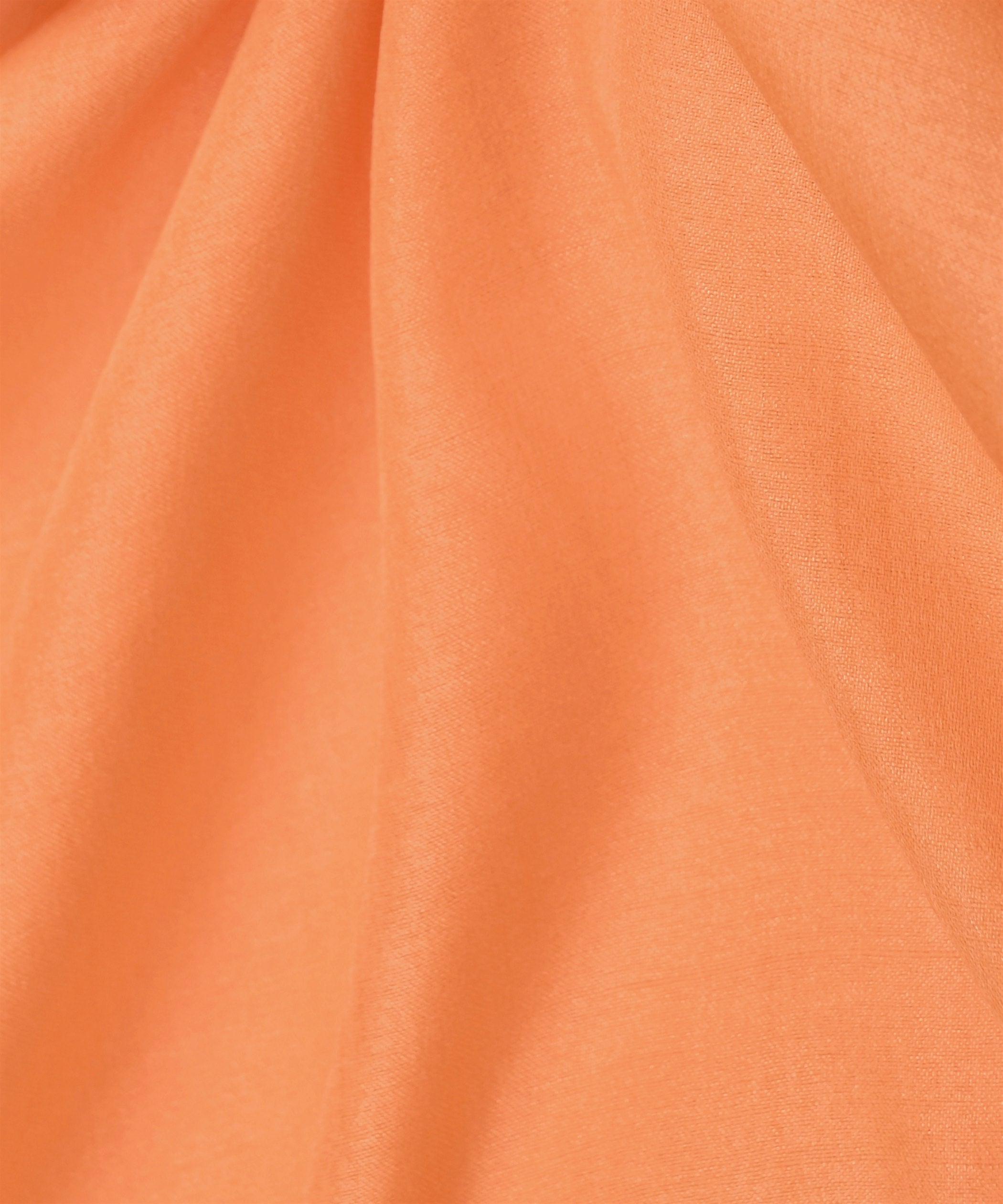 Orange Plain Dyed Tussar Silk Fabric
