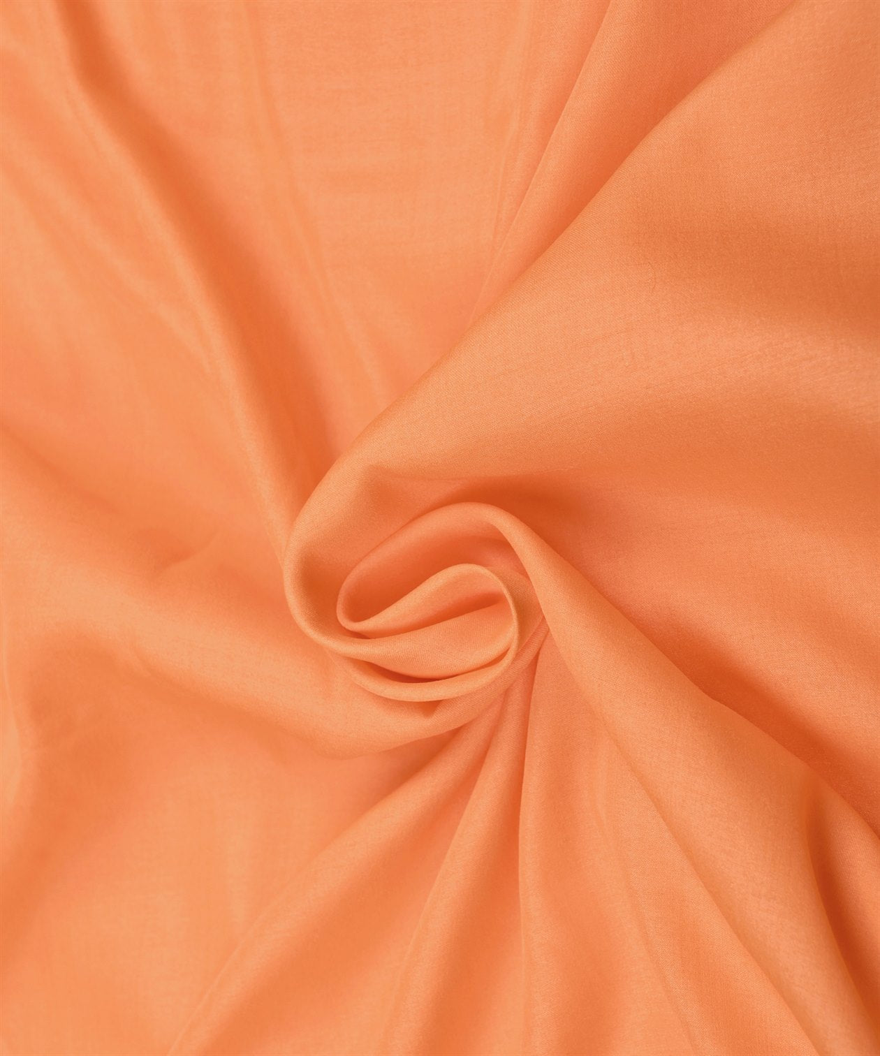 Orange Plain Dyed Tussar Silk Fabric