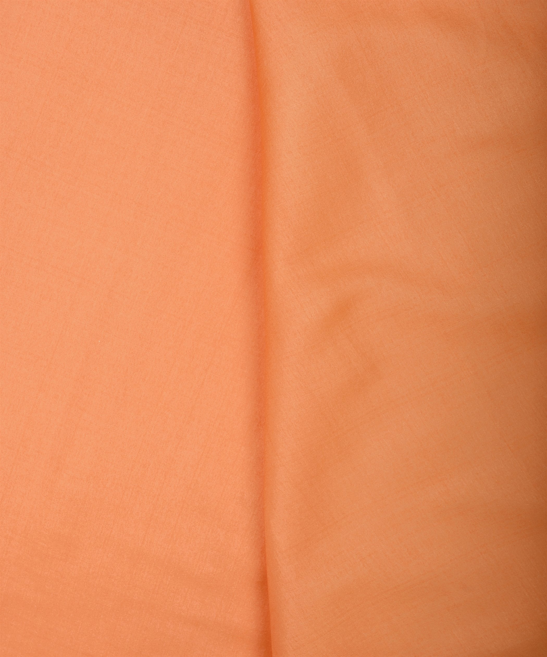 Orange Plain Dyed Tussar Silk Fabric