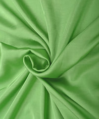 Parrot Green Plain Dyed Tussar Silk Fabric
