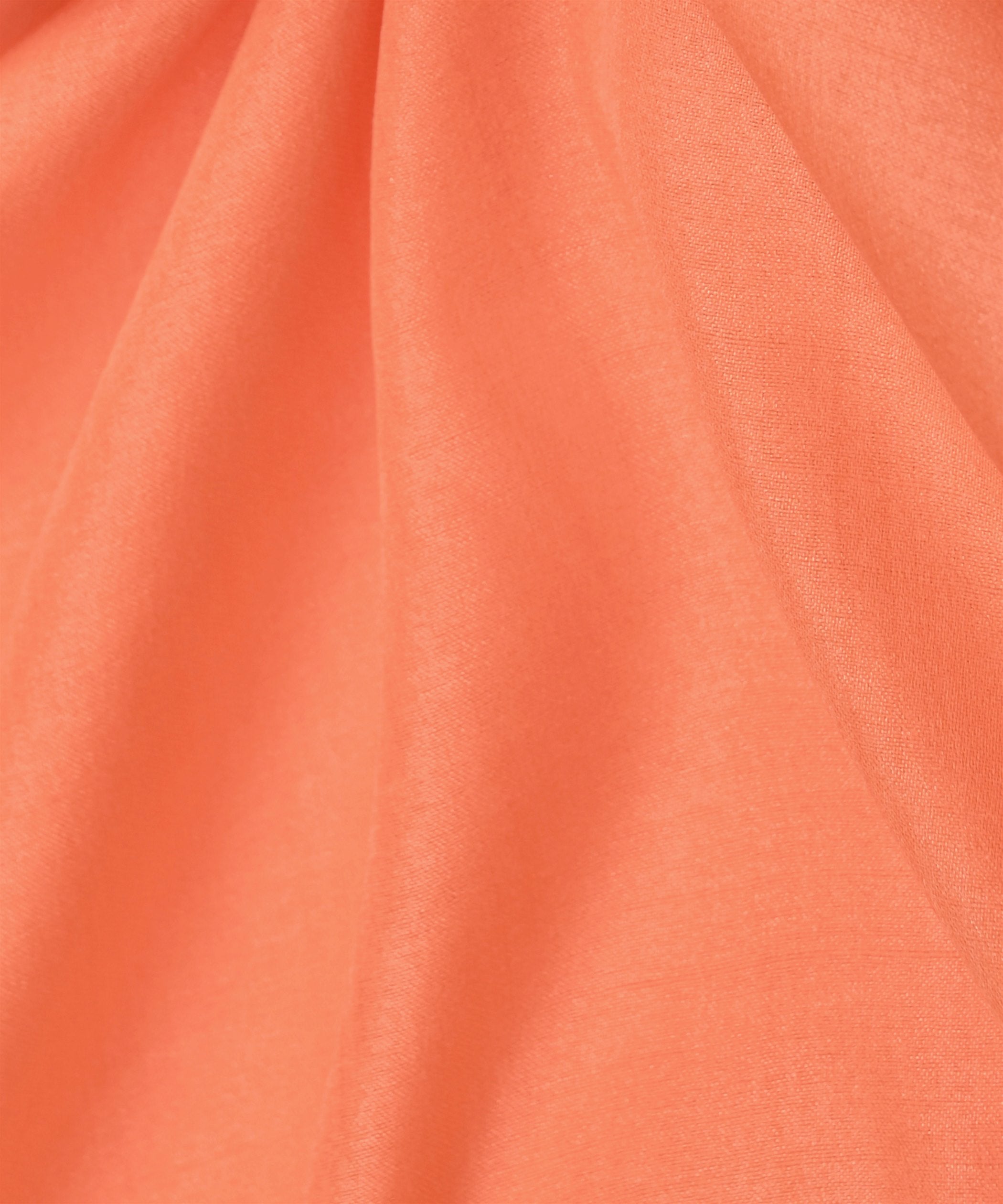 Peach Plain Dyed Tussar Silk Fabric