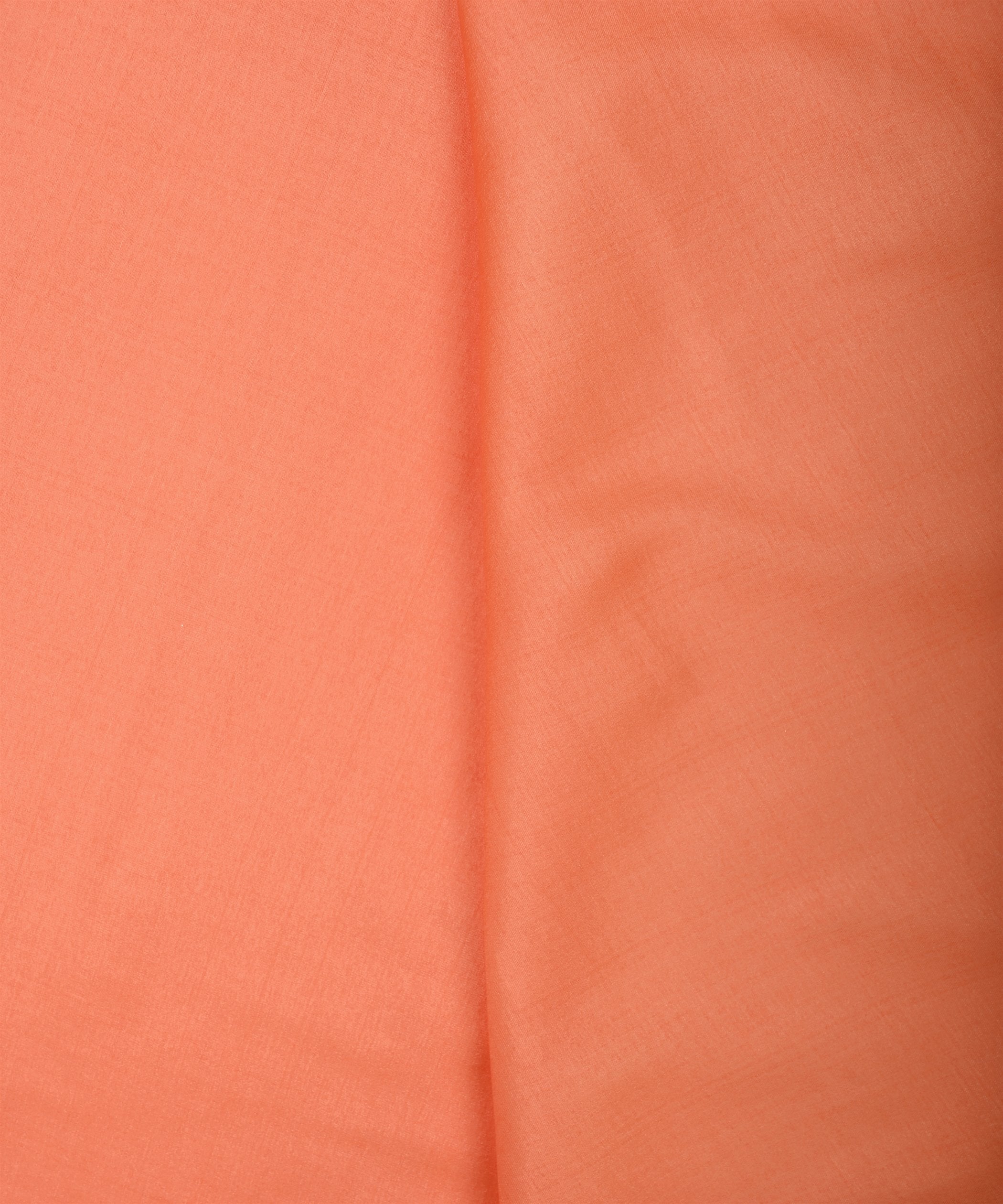Peach Plain Dyed Tussar Silk Fabric