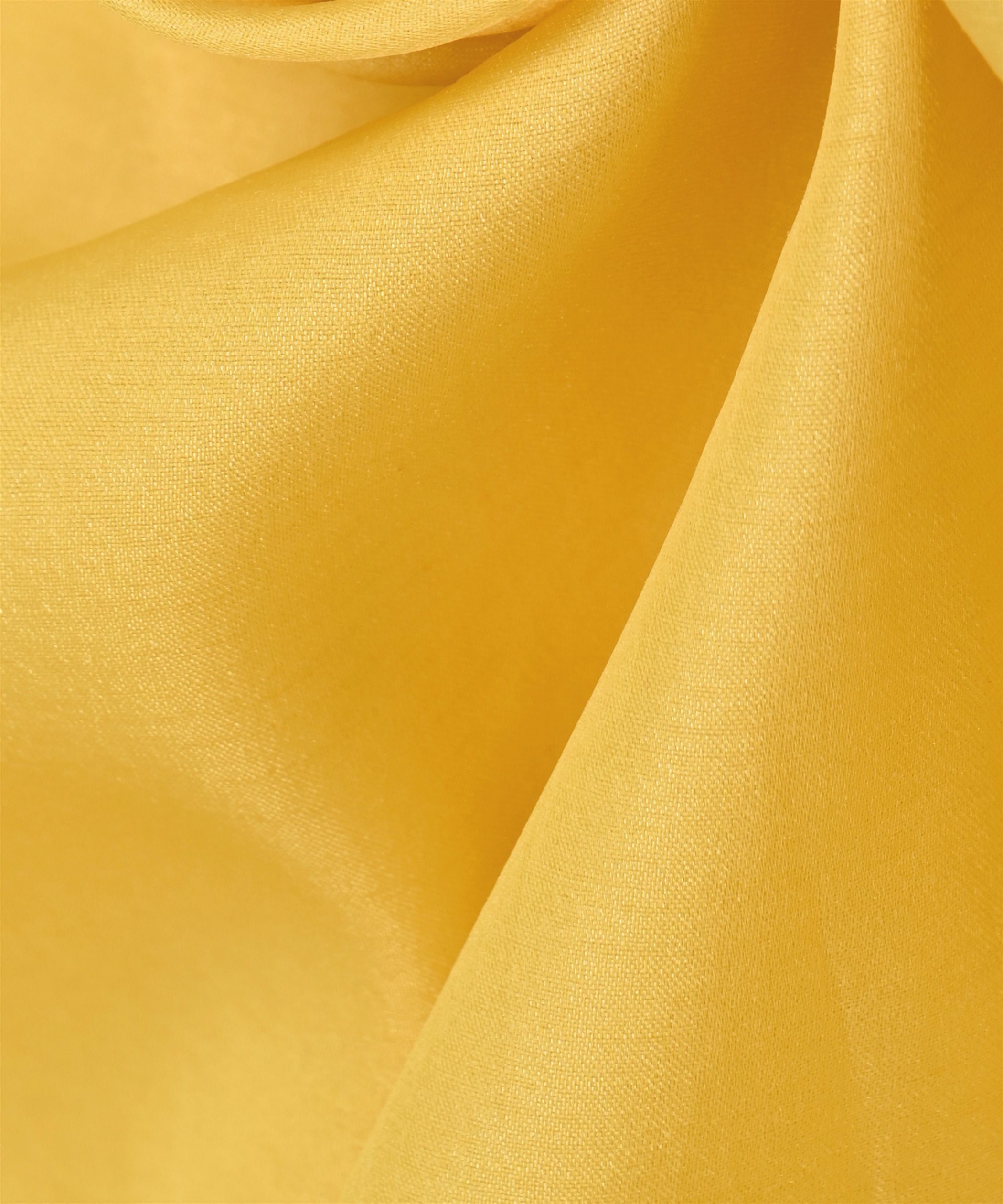Yellow Plain Dyed Tussar Silk Fabric