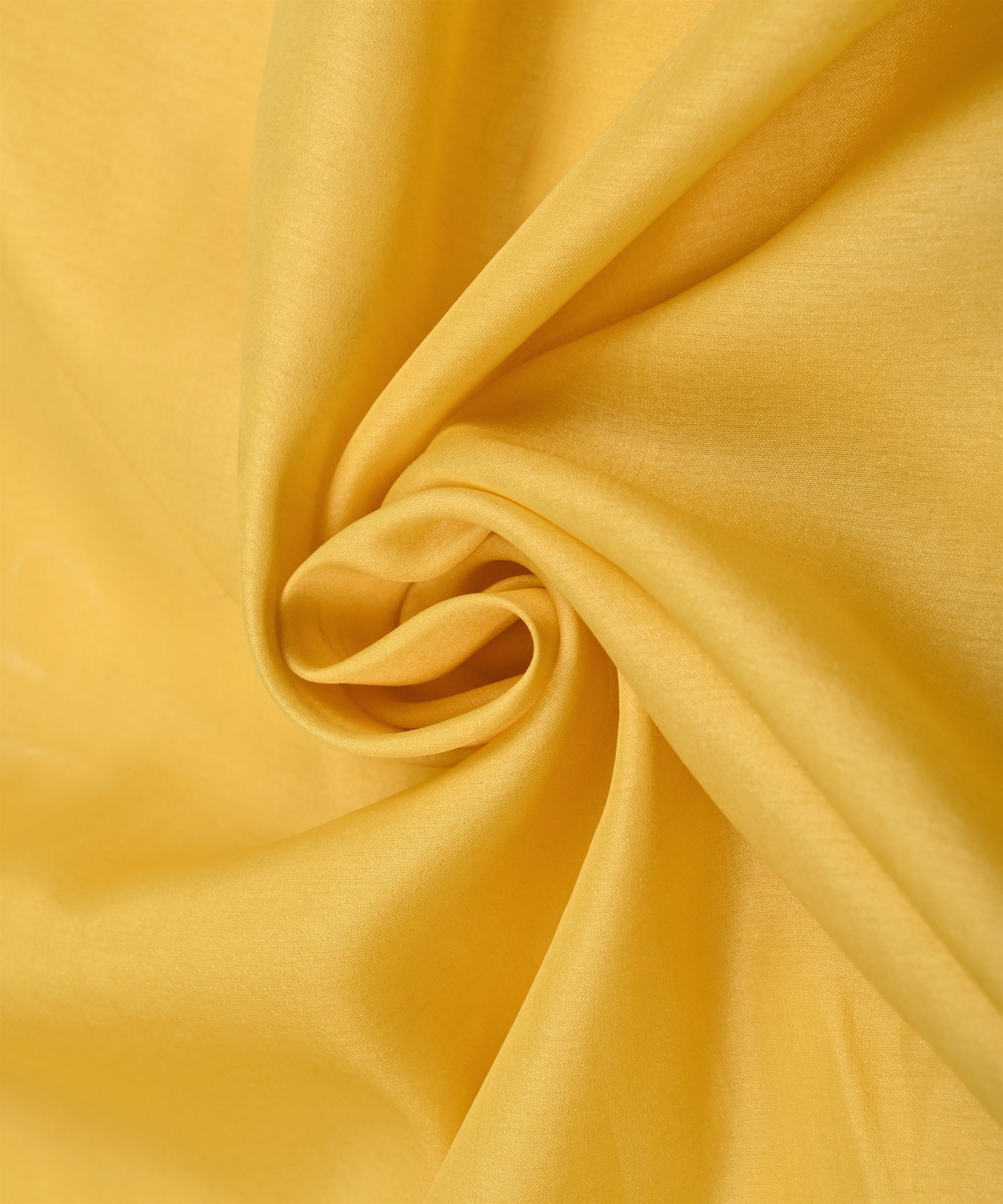 Yellow Plain Dyed Tussar Silk Fabric