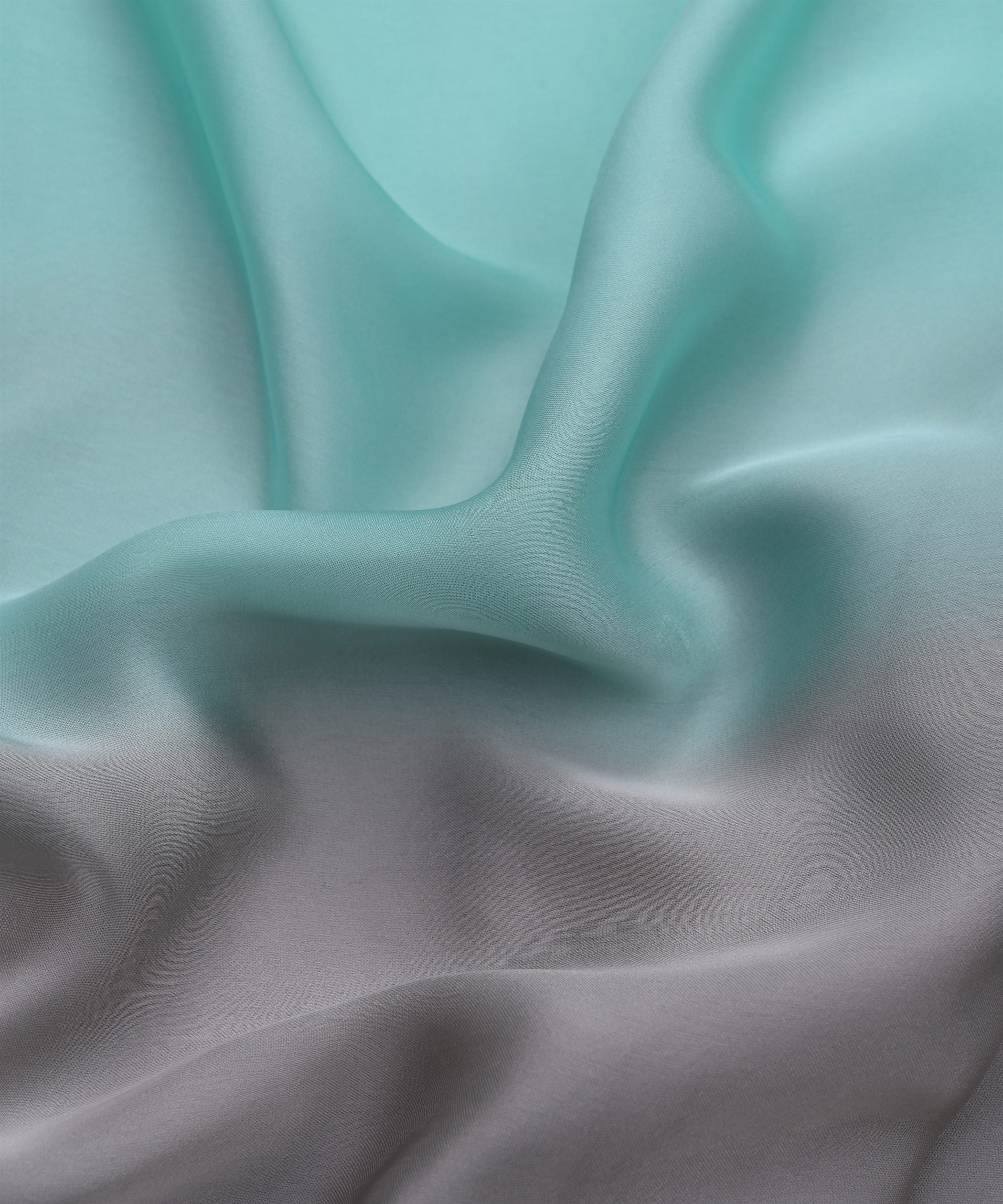 Grey-Aqua Two Shaded Satin Georgette Fabric