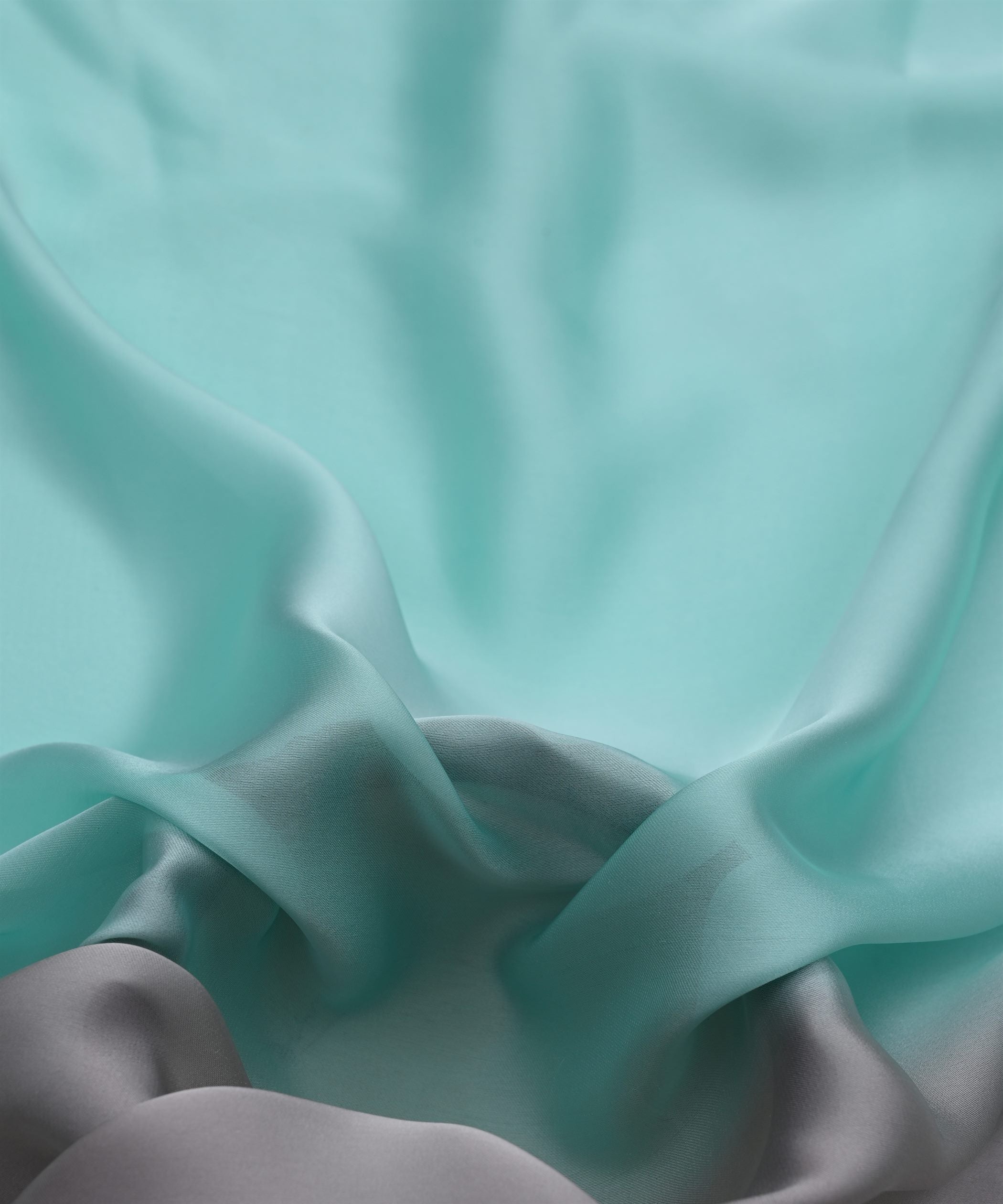 Grey-Aqua Two Shaded Satin Georgette Fabric
