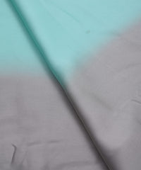Grey-Aqua Two Shaded Satin Georgette Fabric