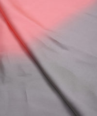 Grey-Coral Two Shaded Satin Georgette Fabric
