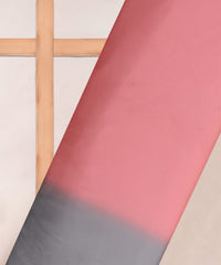 Grey-Coral Two Shaded Satin Georgette Fabric
