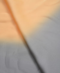 Grey-Peach Two Shaded Satin Georgette Fabric