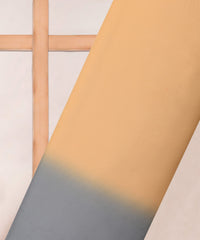 Grey-Peach Two Shaded Satin Georgette Fabric