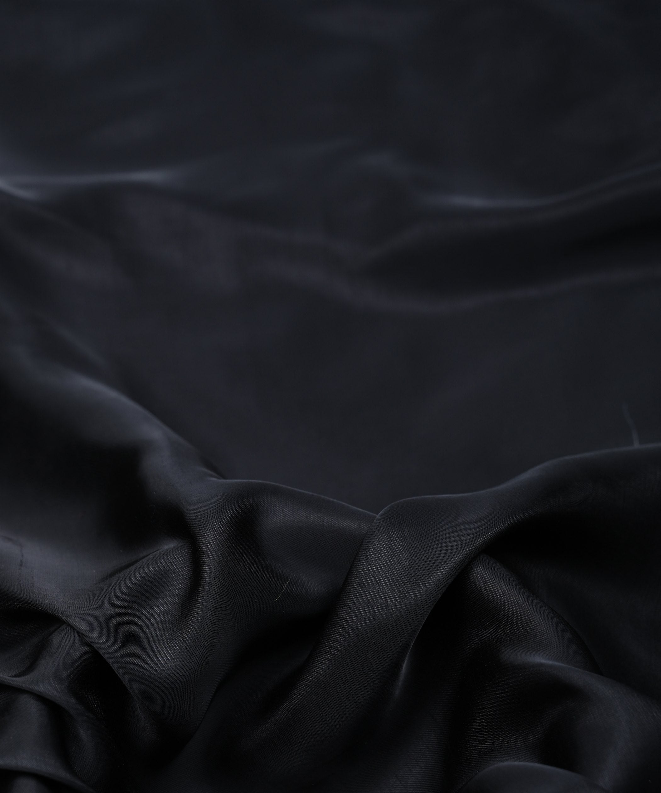 Black Plain Dyed Two Tone Satin Silk Fabric