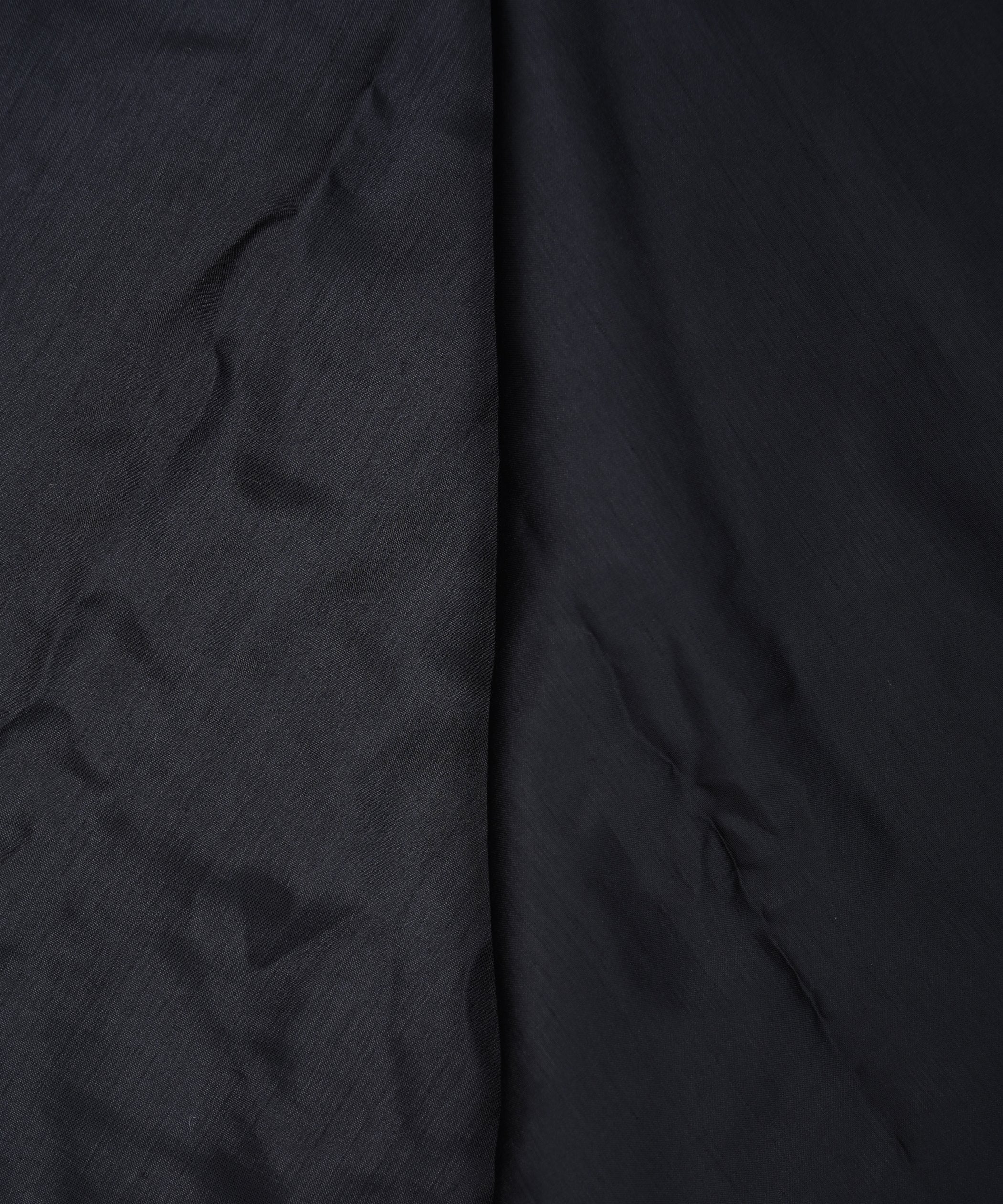 Black Plain Dyed Two Tone Satin Silk Fabric