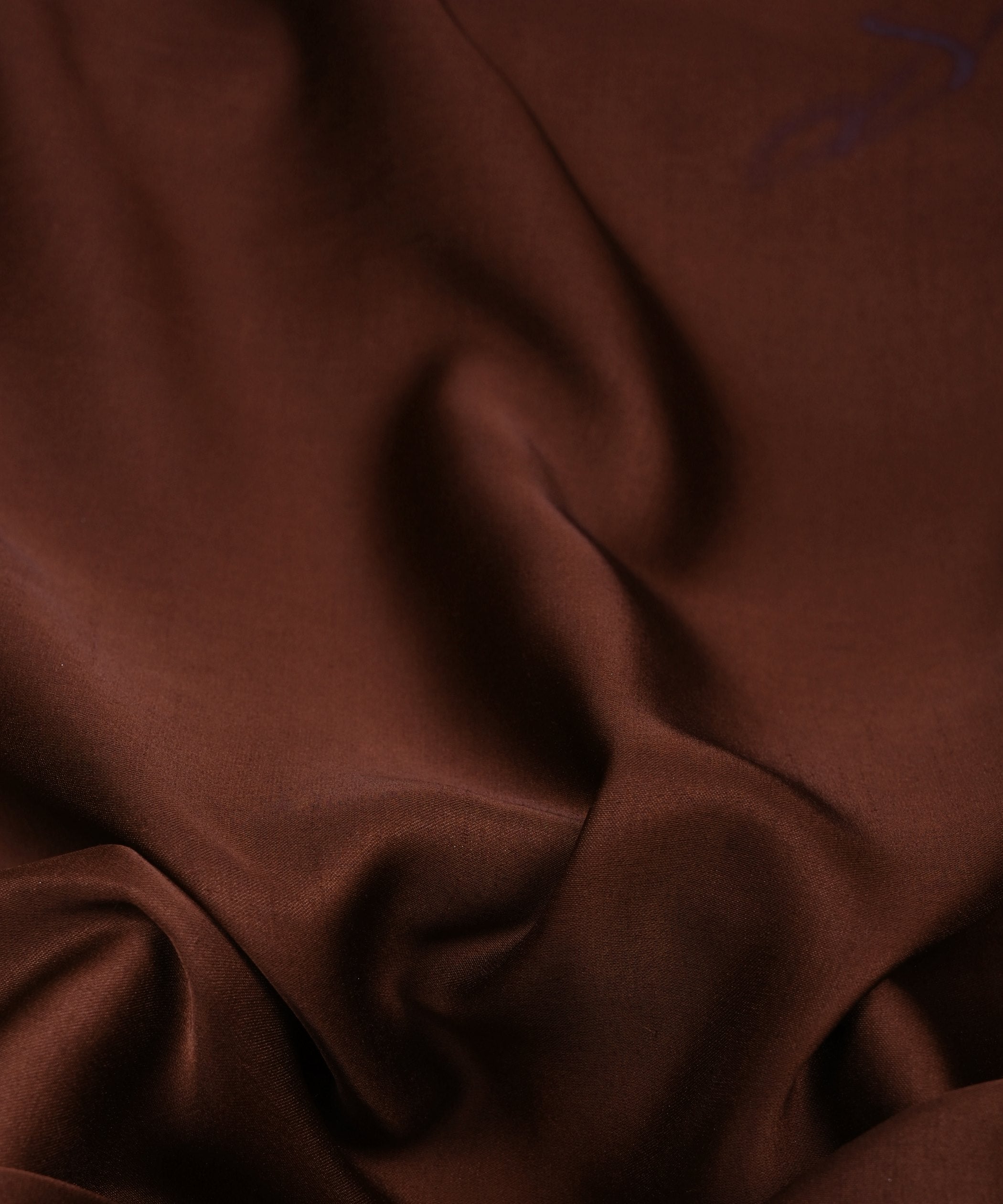 Coffee Plain Dyed Two Tone Satin Silk Fabric