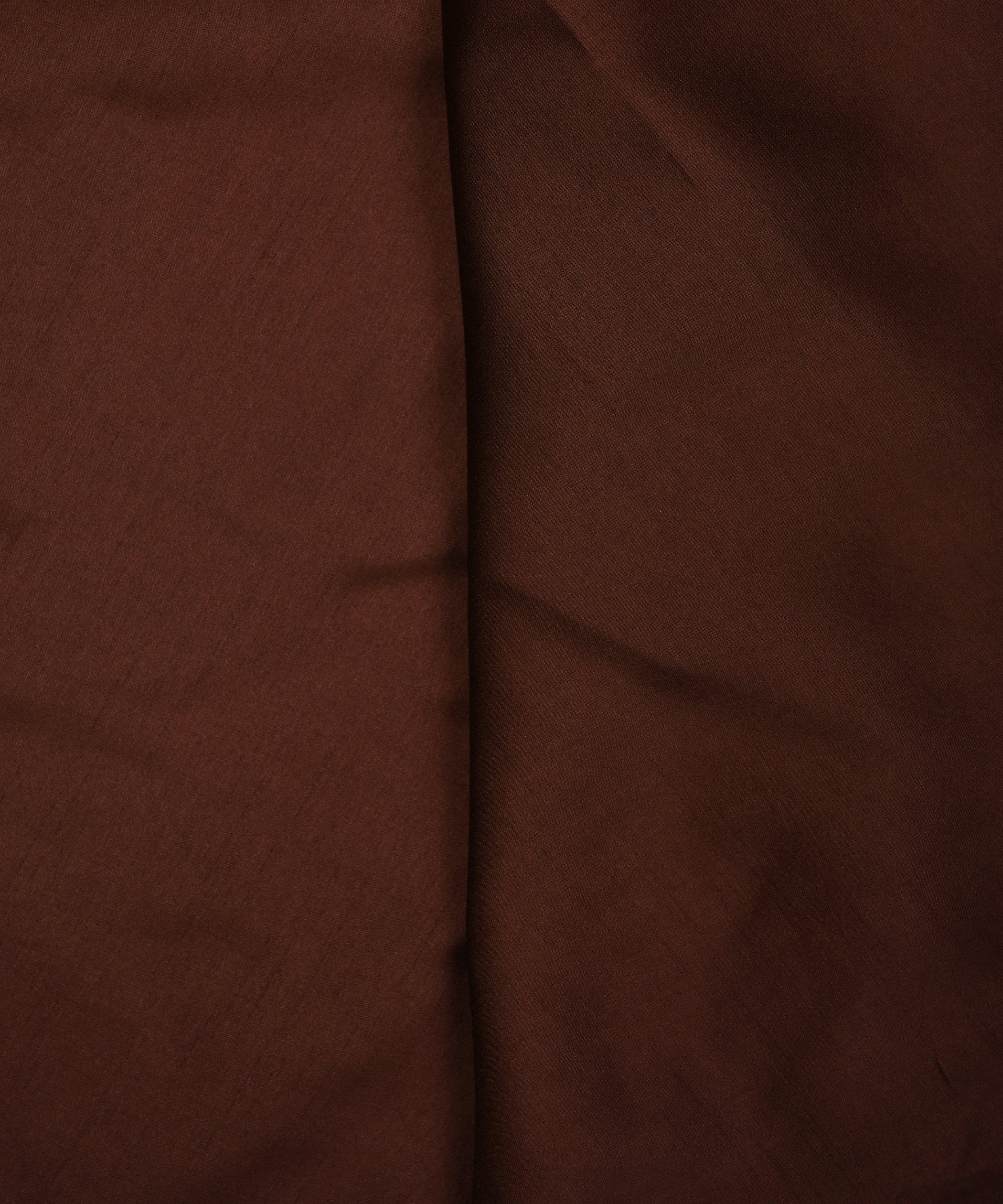 Coffee Plain Dyed Two Tone Satin Silk Fabric