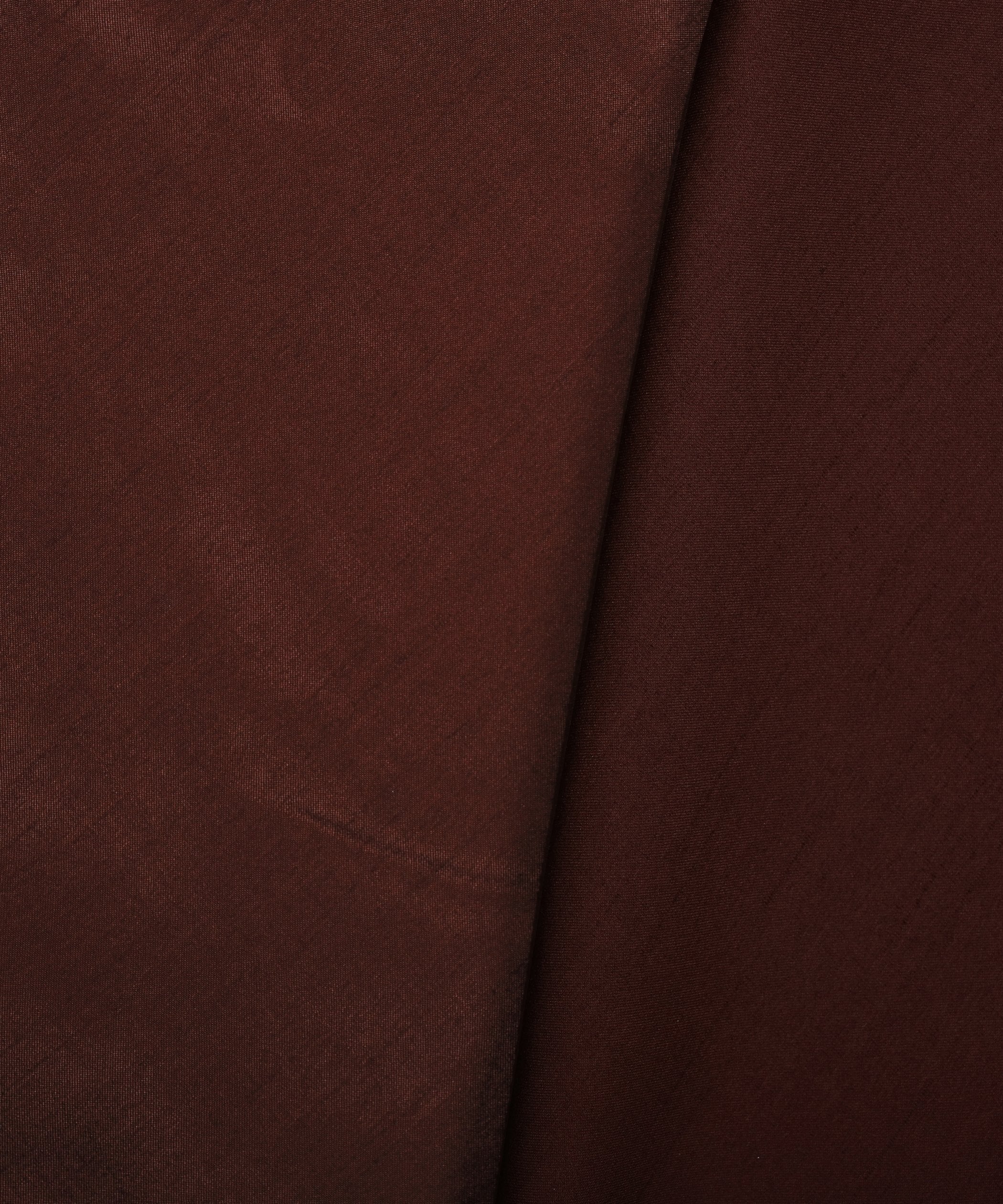 Coffee Plain Dyed Two Tone Satin Silk Fabric