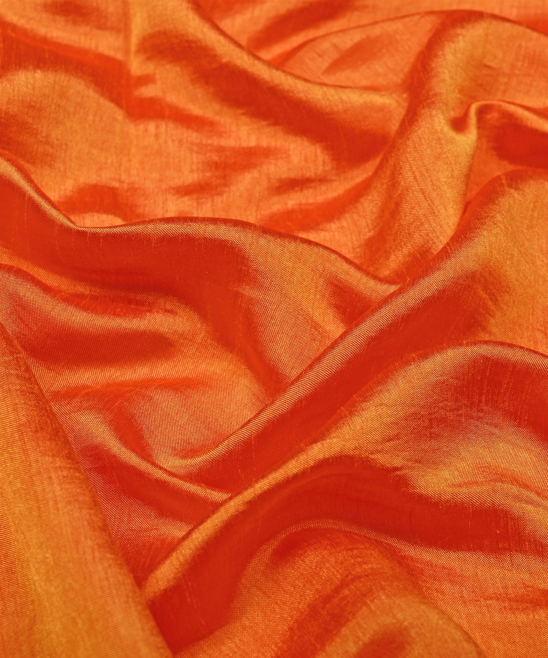 Coral Plain Dyed Two Tone Satin Silk Fabric