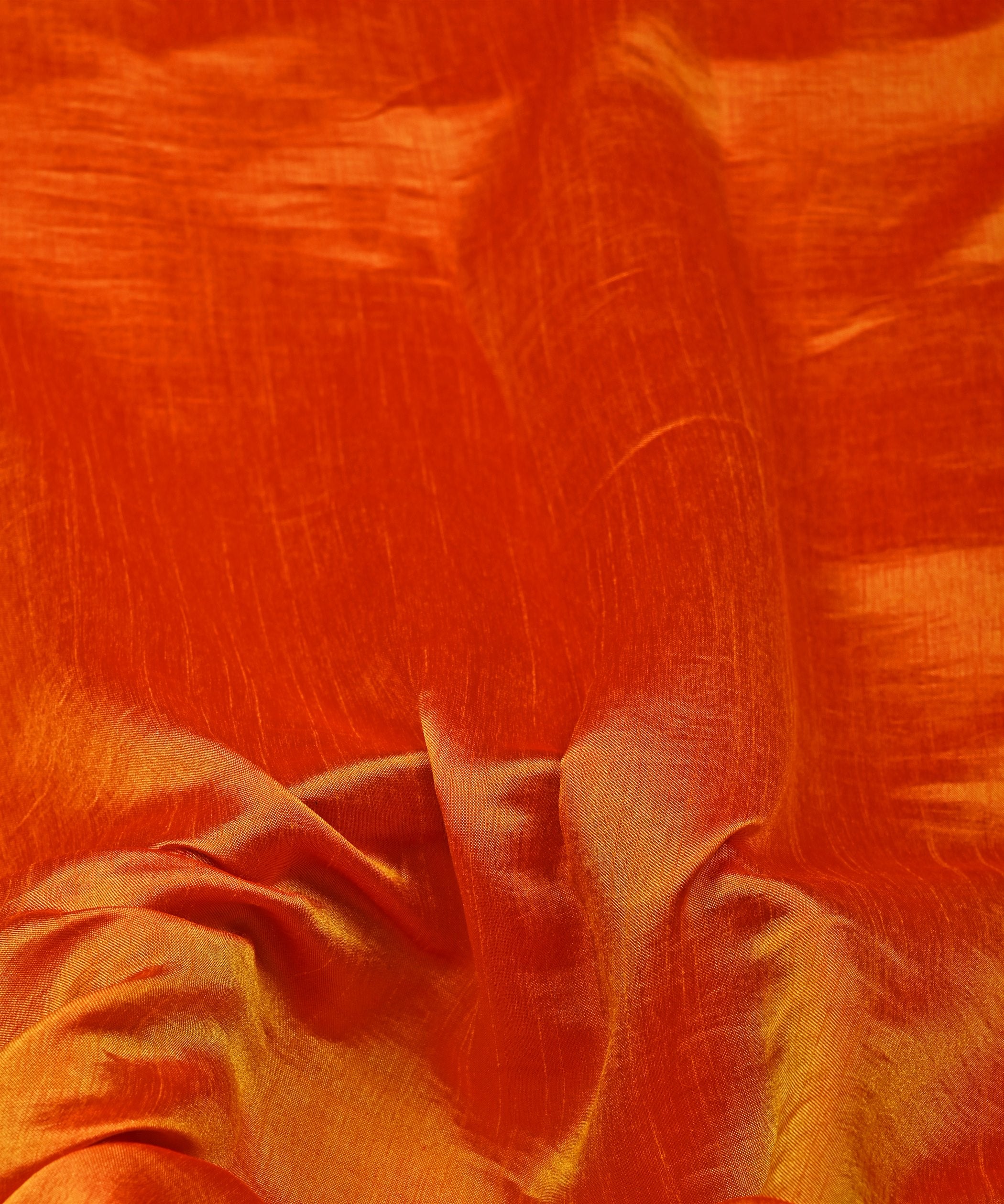 Coral Plain Dyed Two Tone Satin Silk Fabric