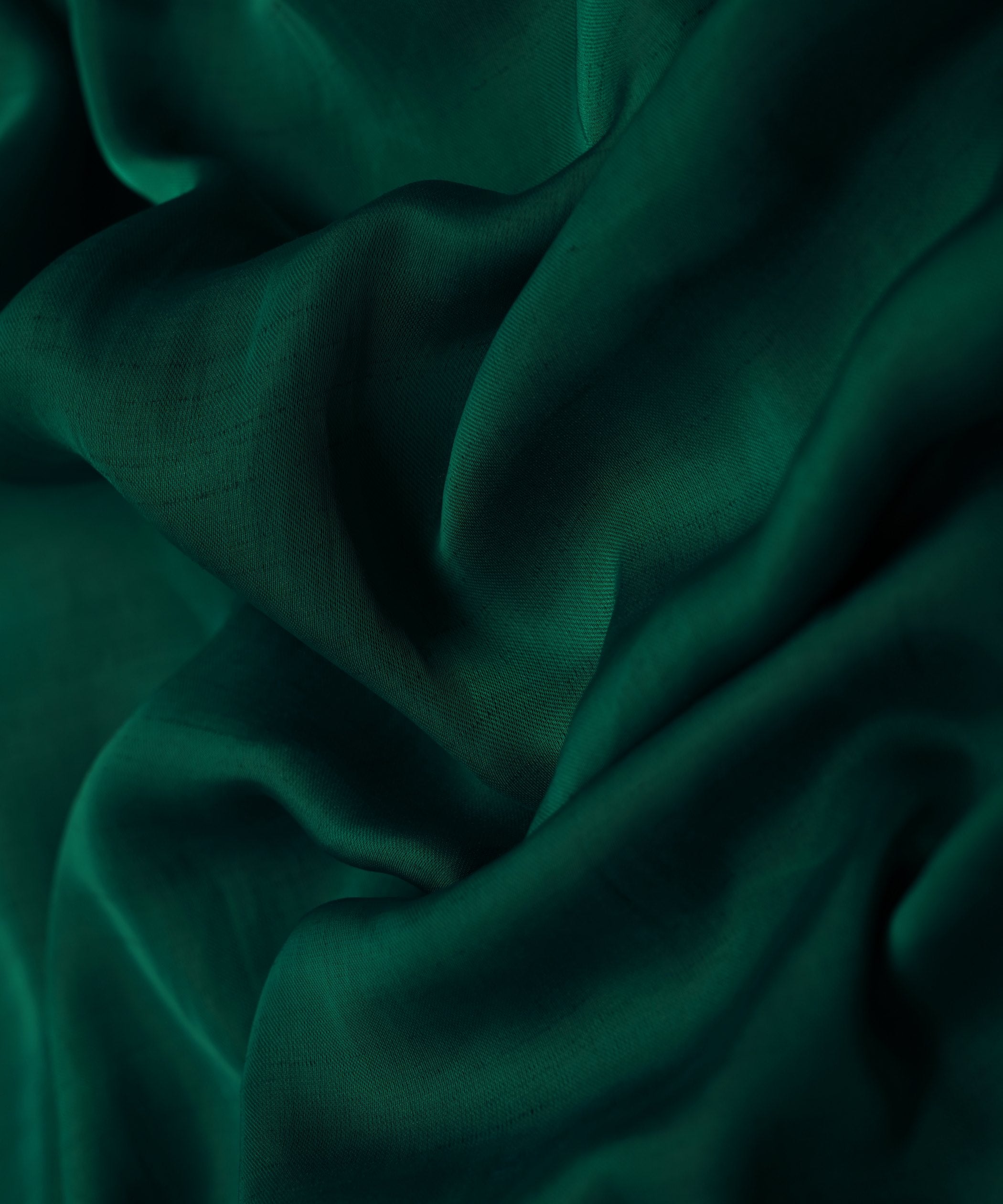 Dark Green Plain Dyed Two Tone Satin Silk Fabric