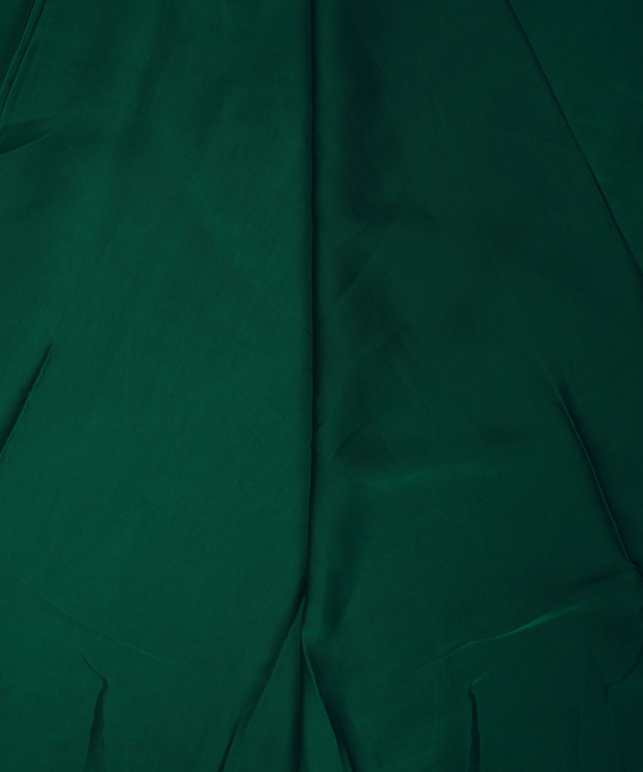 Dark Green Plain Dyed Two Tone Satin Silk Fabric
