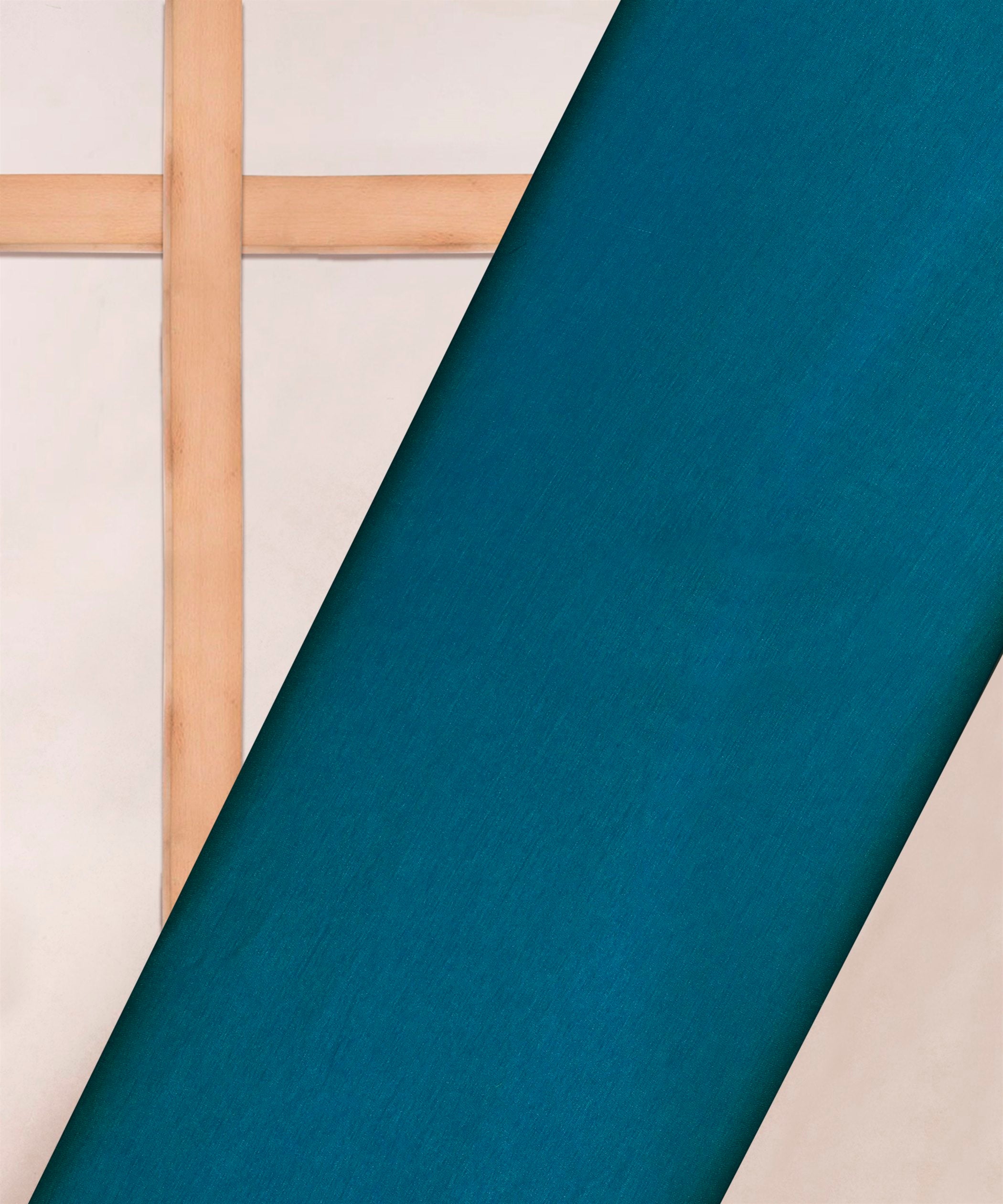 Dark Teal Plain Dyed Two Tone Satin Silk Fabric