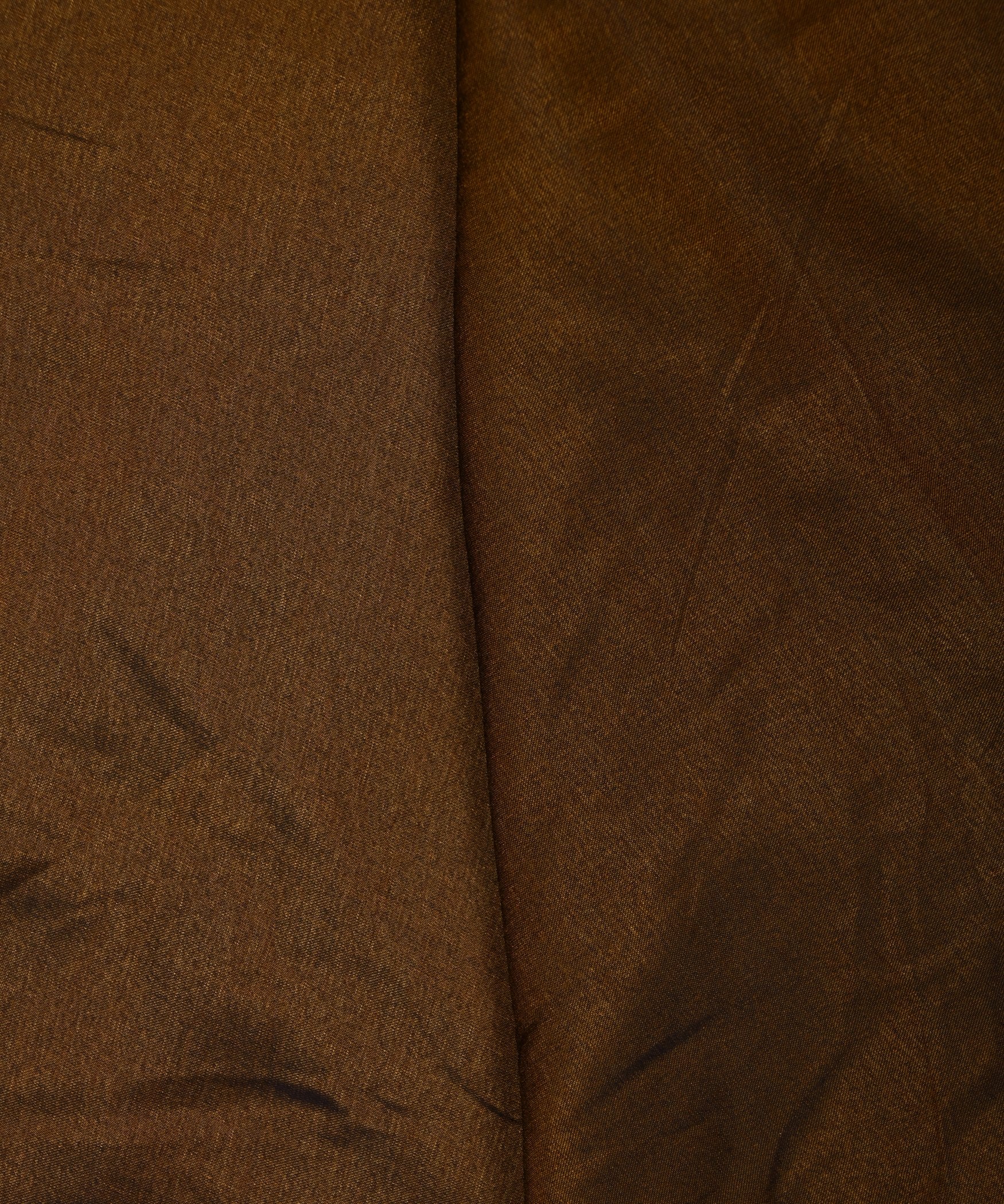 Dusty Mustard Yellow Plain Dyed Two Tone Satin Silk Fabric