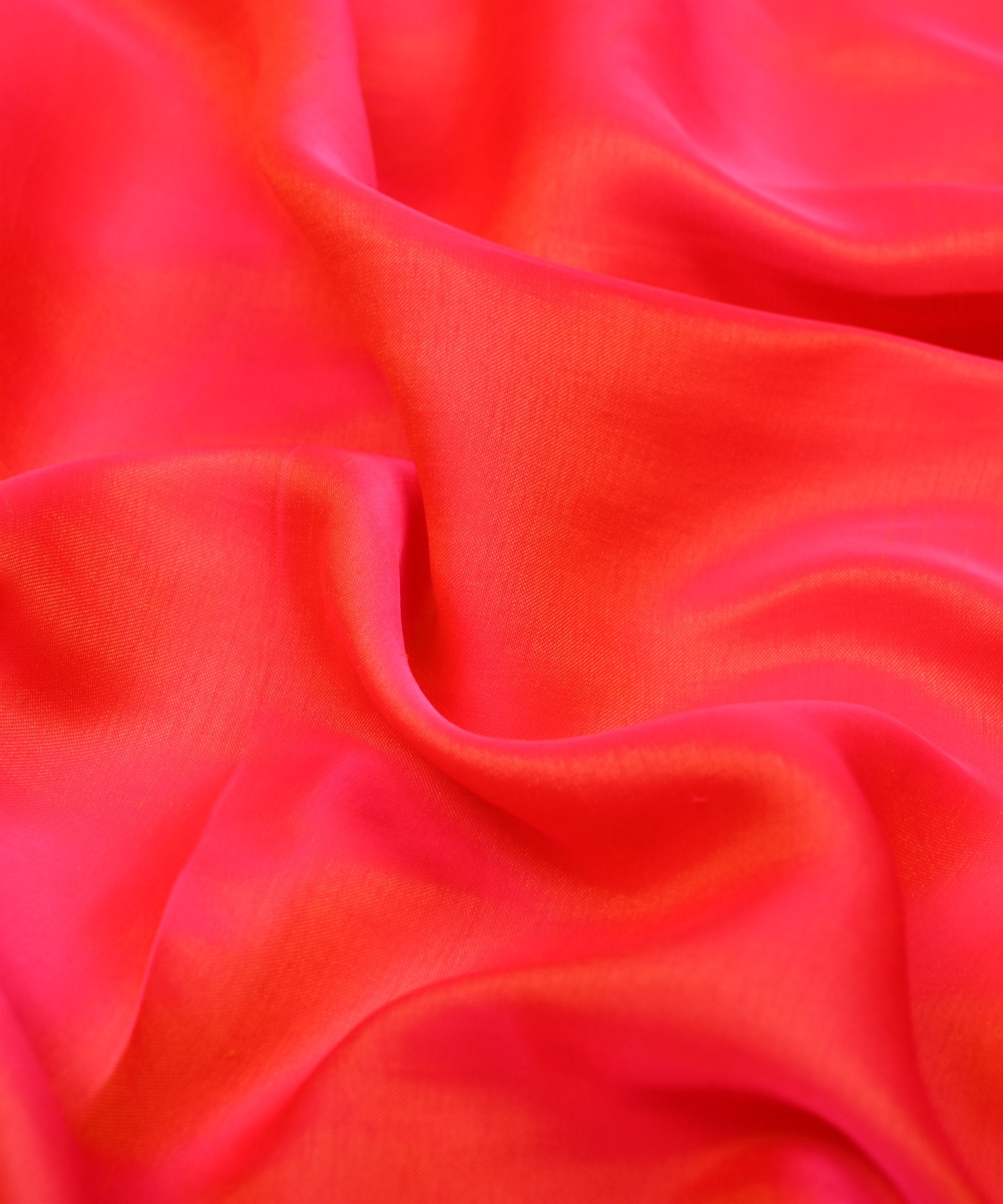Glossy Pink Plain Dyed Two Tone Satin Silk Fabric