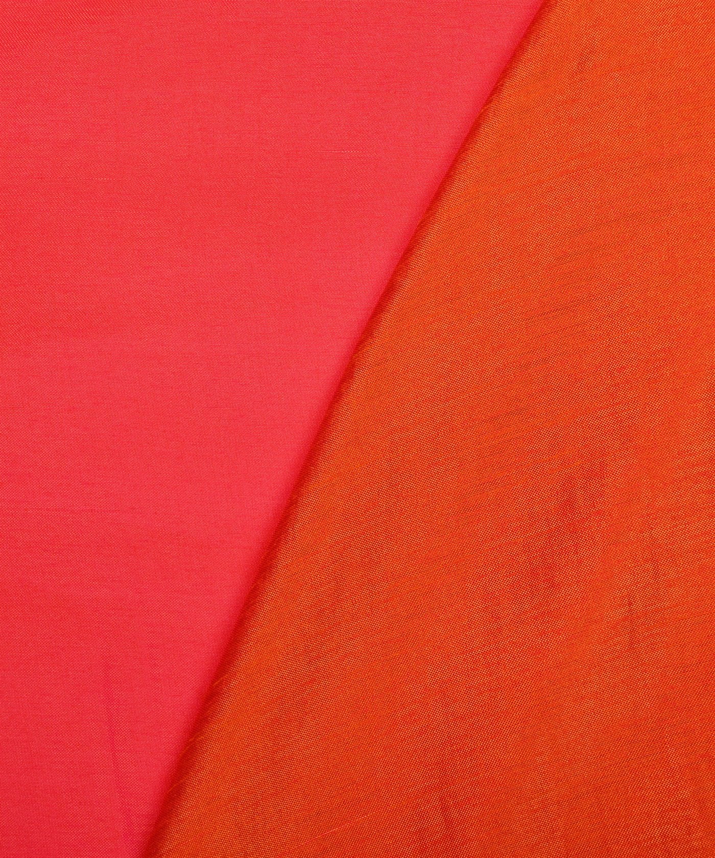 Glossy Pink Plain Dyed Two Tone Satin Silk Fabric