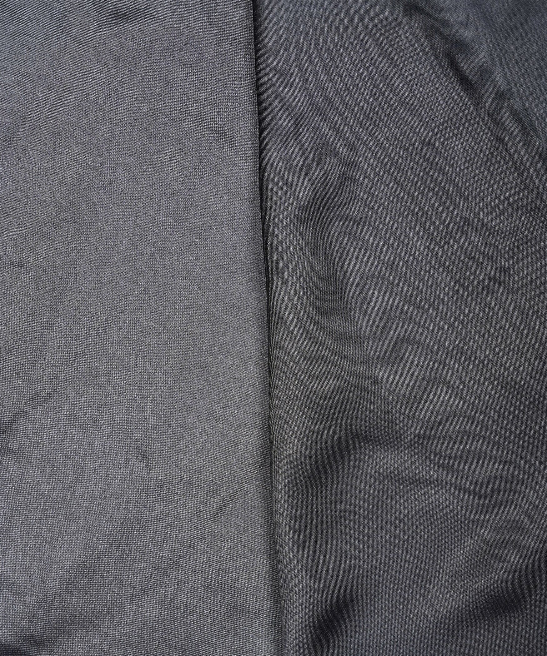 Grey Plain Dyed Two Tone Satin Silk Fabric