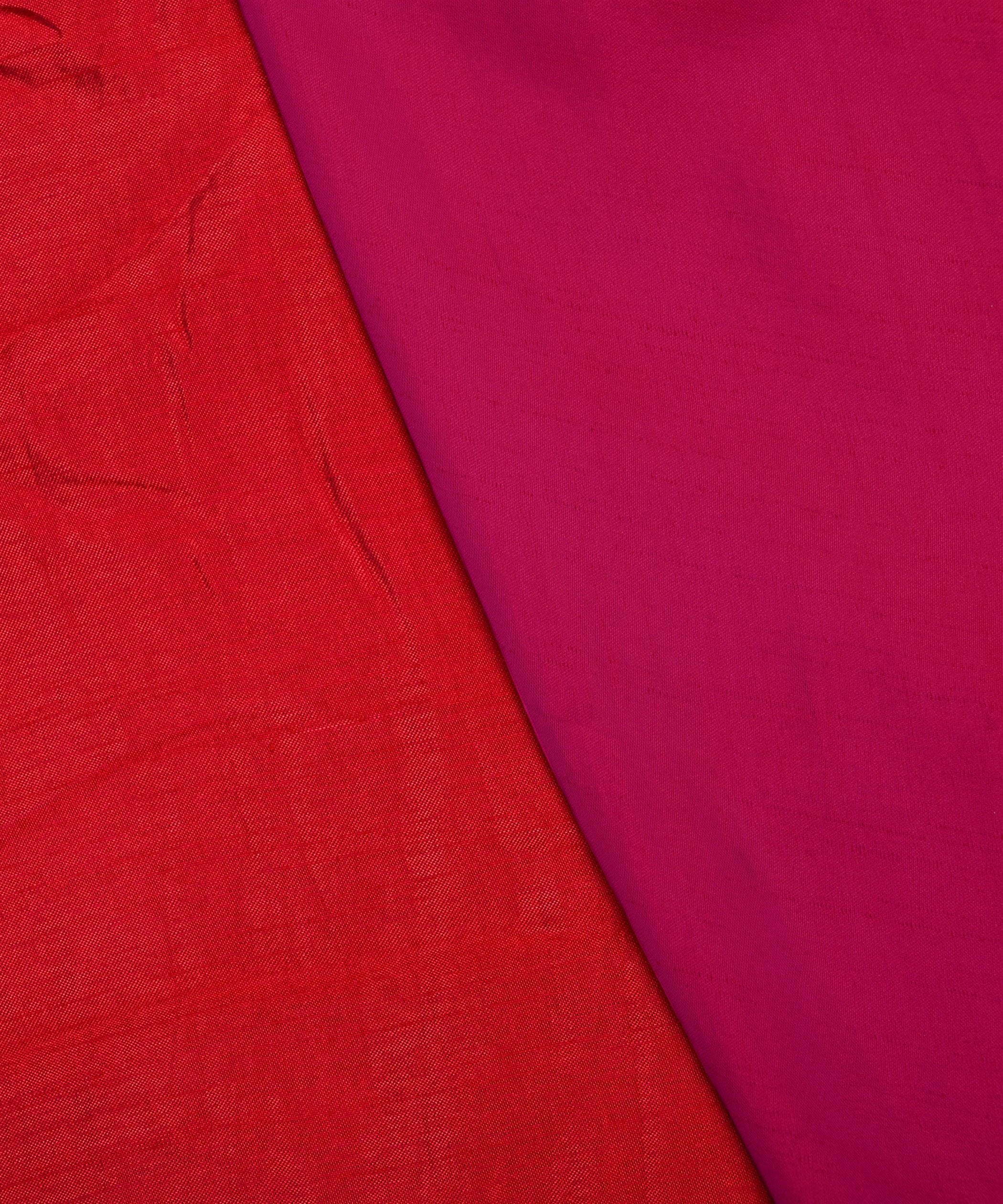 Hot Pink Plain Dyed Two Tone Satin Silk Fabric