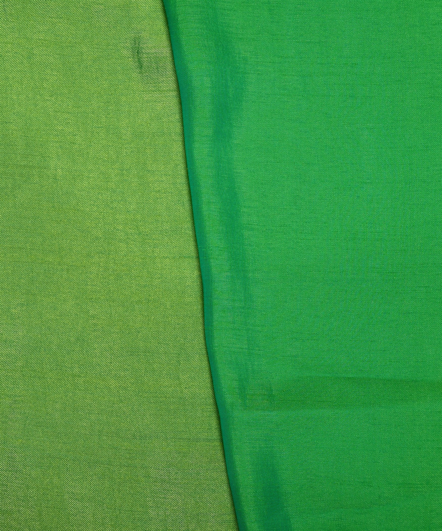 Light Green Plain Dyed Two Tone Satin Silk Fabric