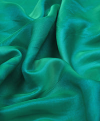 Light Teal Plain Dyed Two Tone Satin Silk Fabric