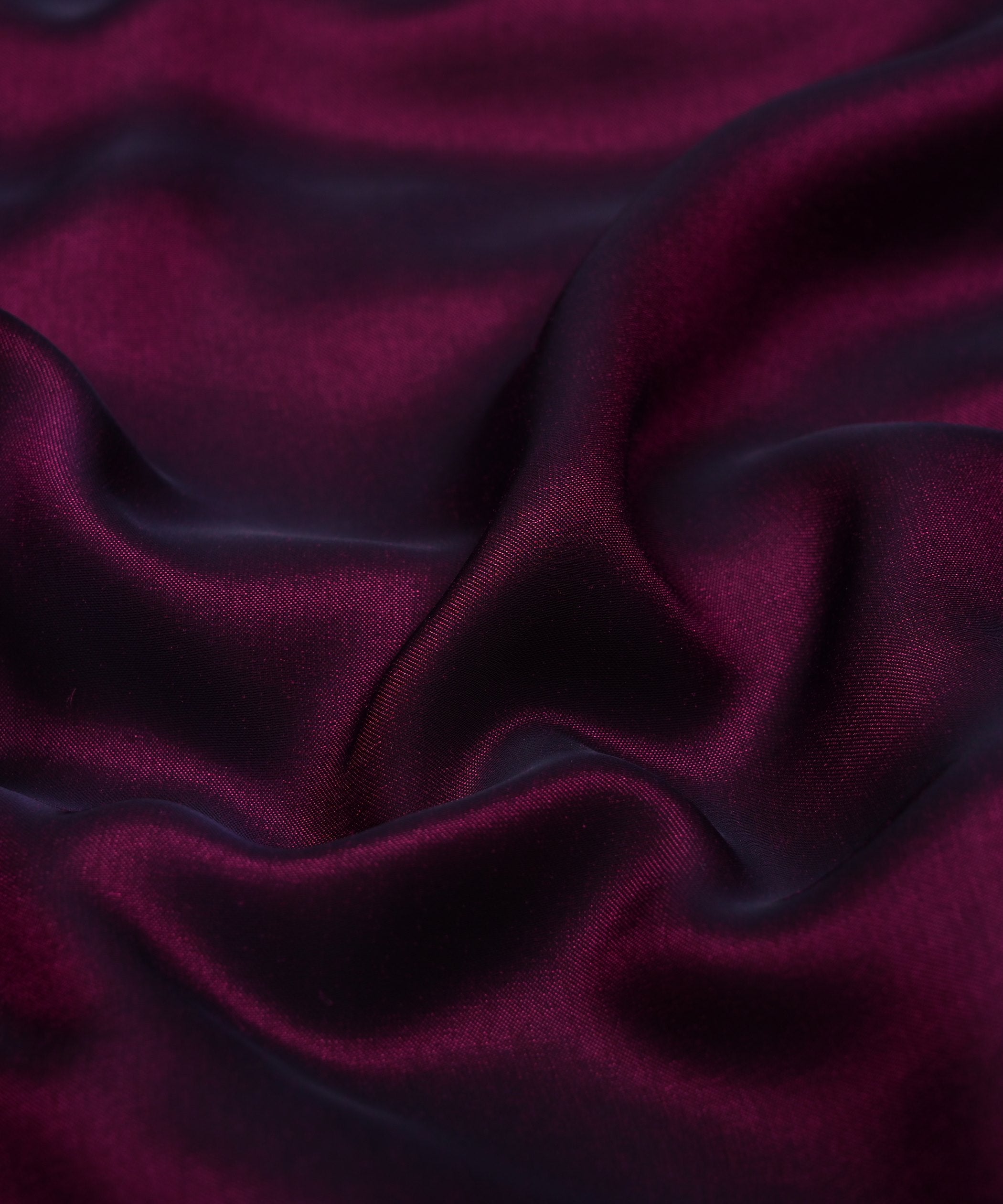 Magenta Plain Dyed Two Tone Satin Silk Fabric