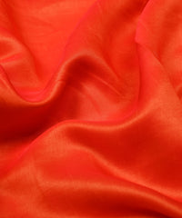 Orange Plain Dyed Two Tone Satin Silk Fabric