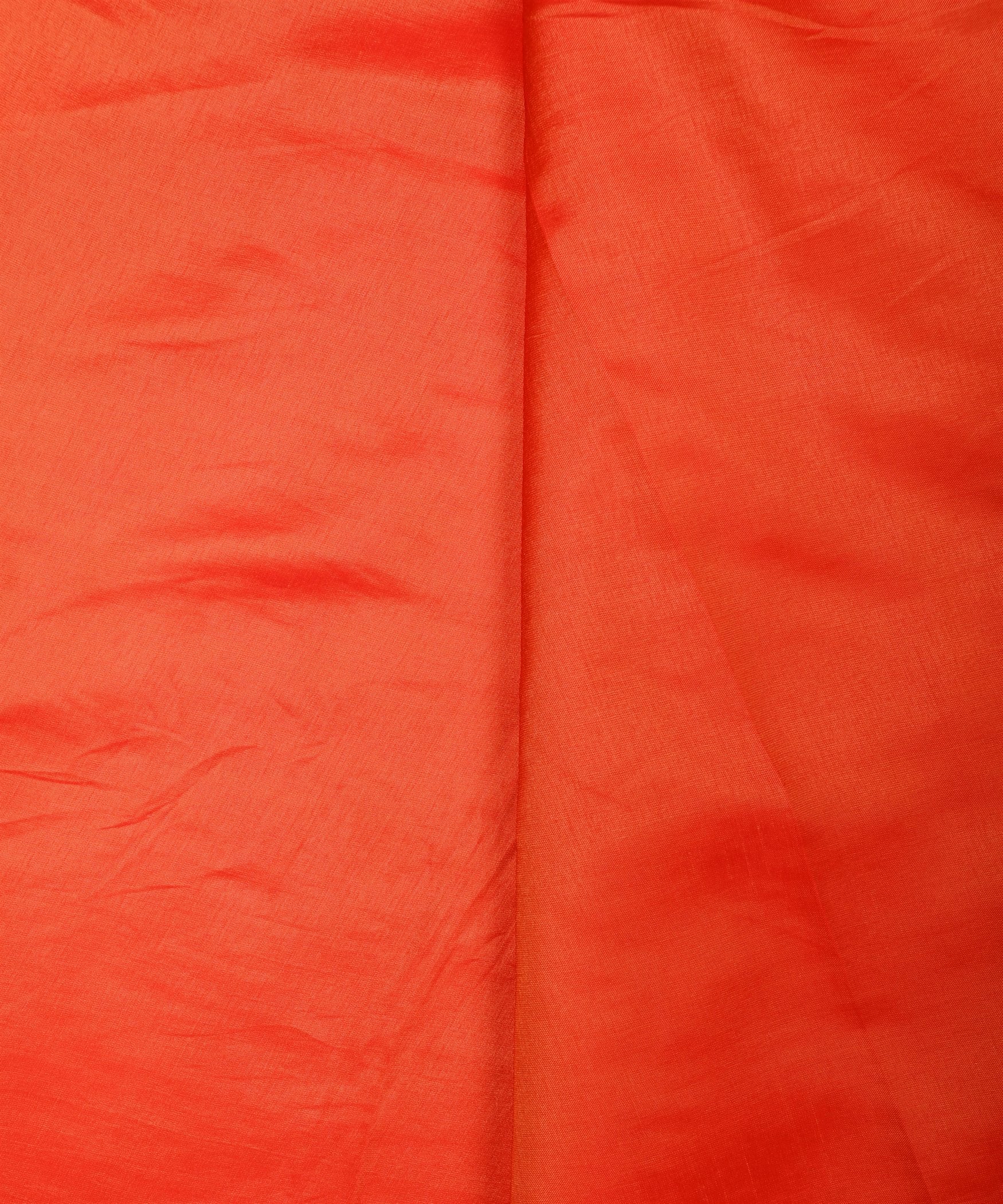 Orange Plain Dyed Two Tone Satin Silk Fabric