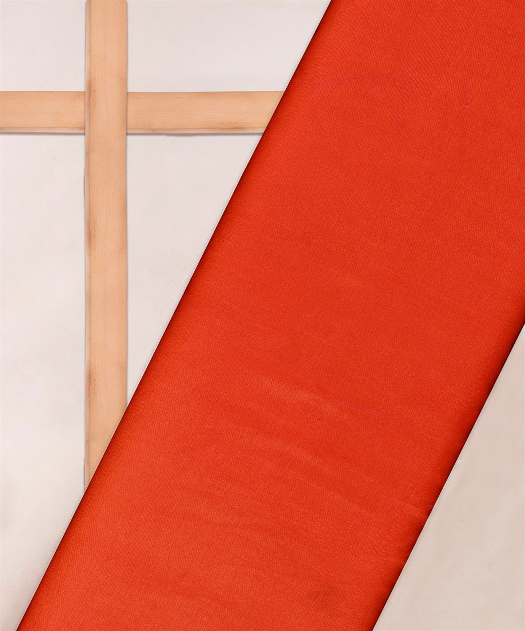 Orange Plain Dyed Two Tone Satin Silk Fabric