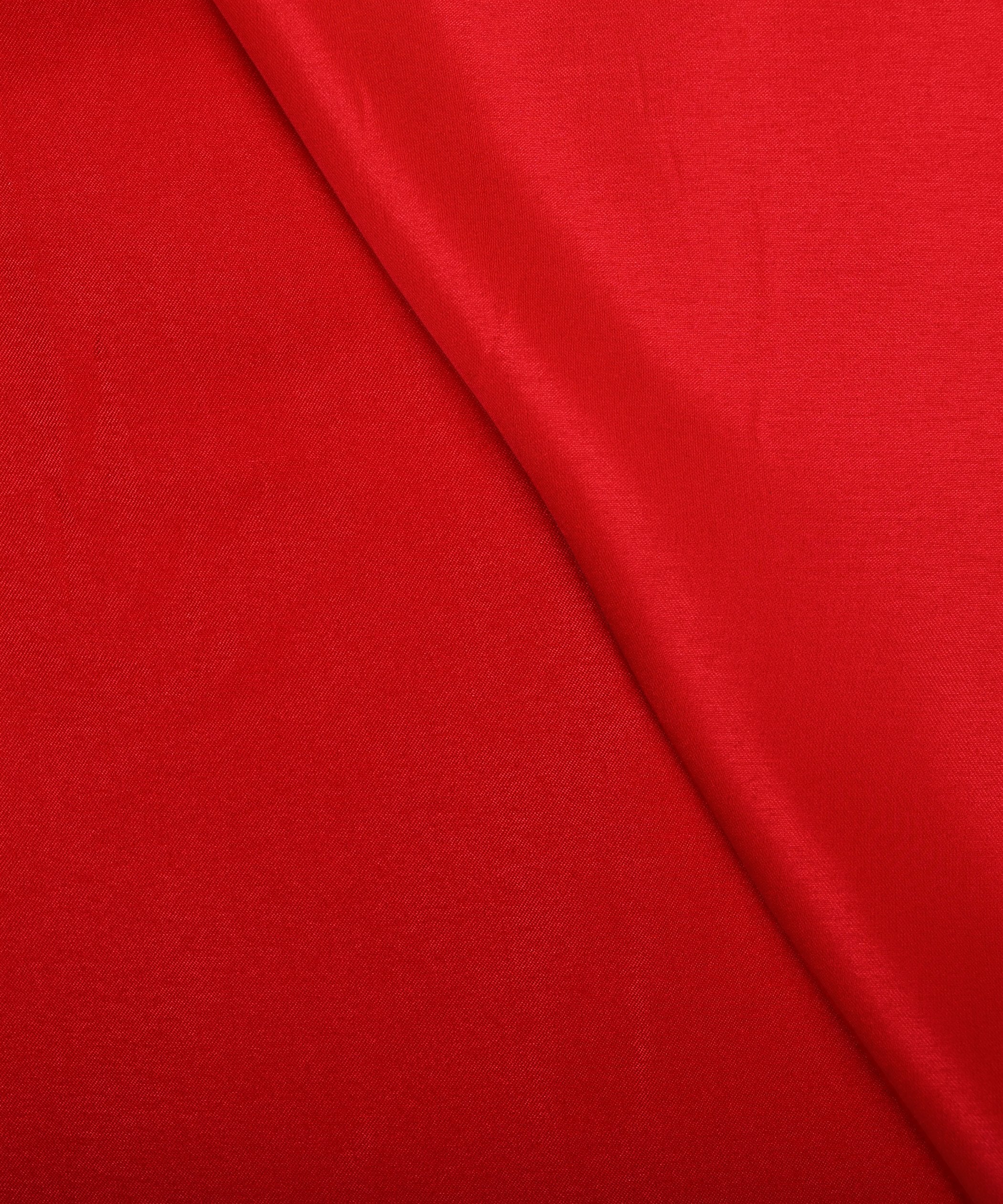 Red Plain Dyed Two Tone Satin Silk Fabric