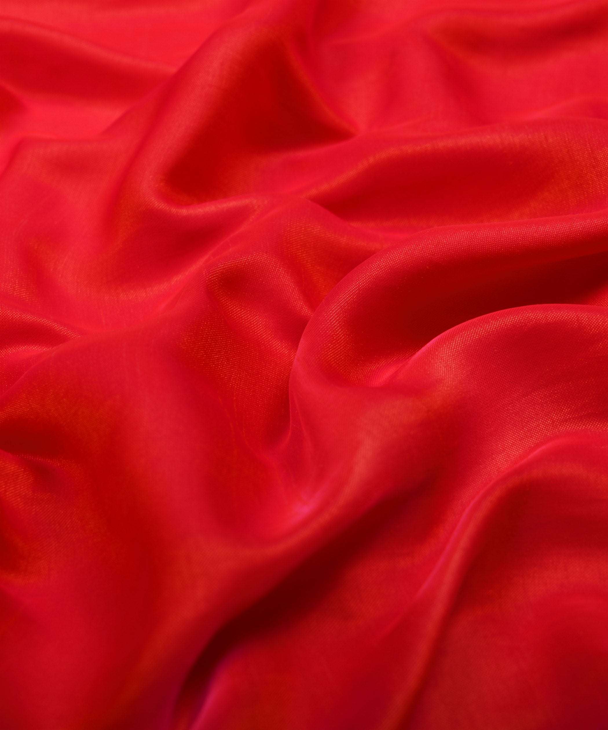 Reddish Pink Plain Dyed Two Tone Satin Silk Fabric