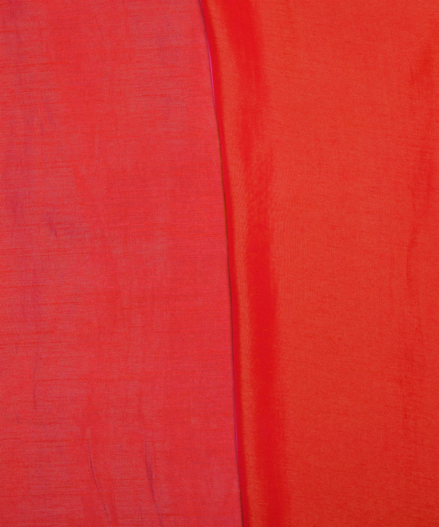 Reddish Pink Plain Dyed Two Tone Satin Silk Fabric