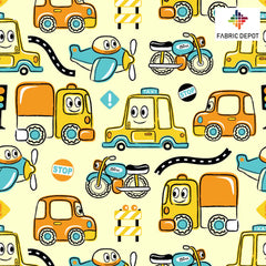 Pastel Yellow Vehicle Print
