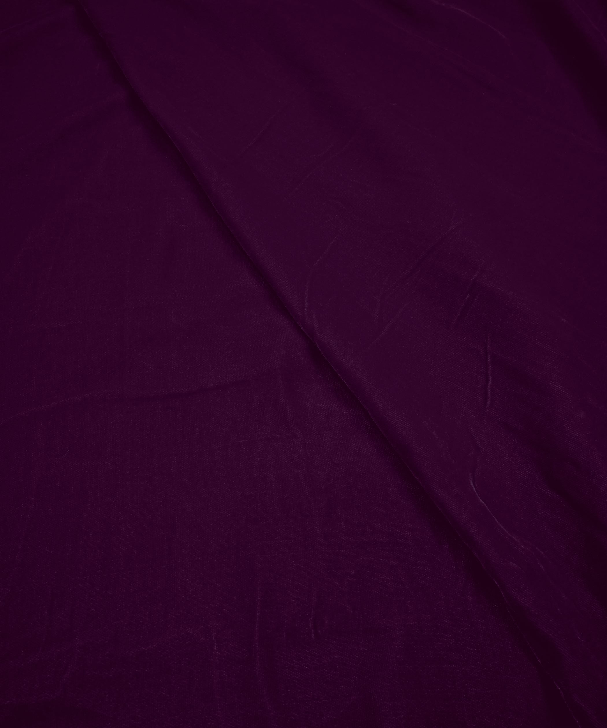 Dark Wine Plain Dyed Velvet Fabric