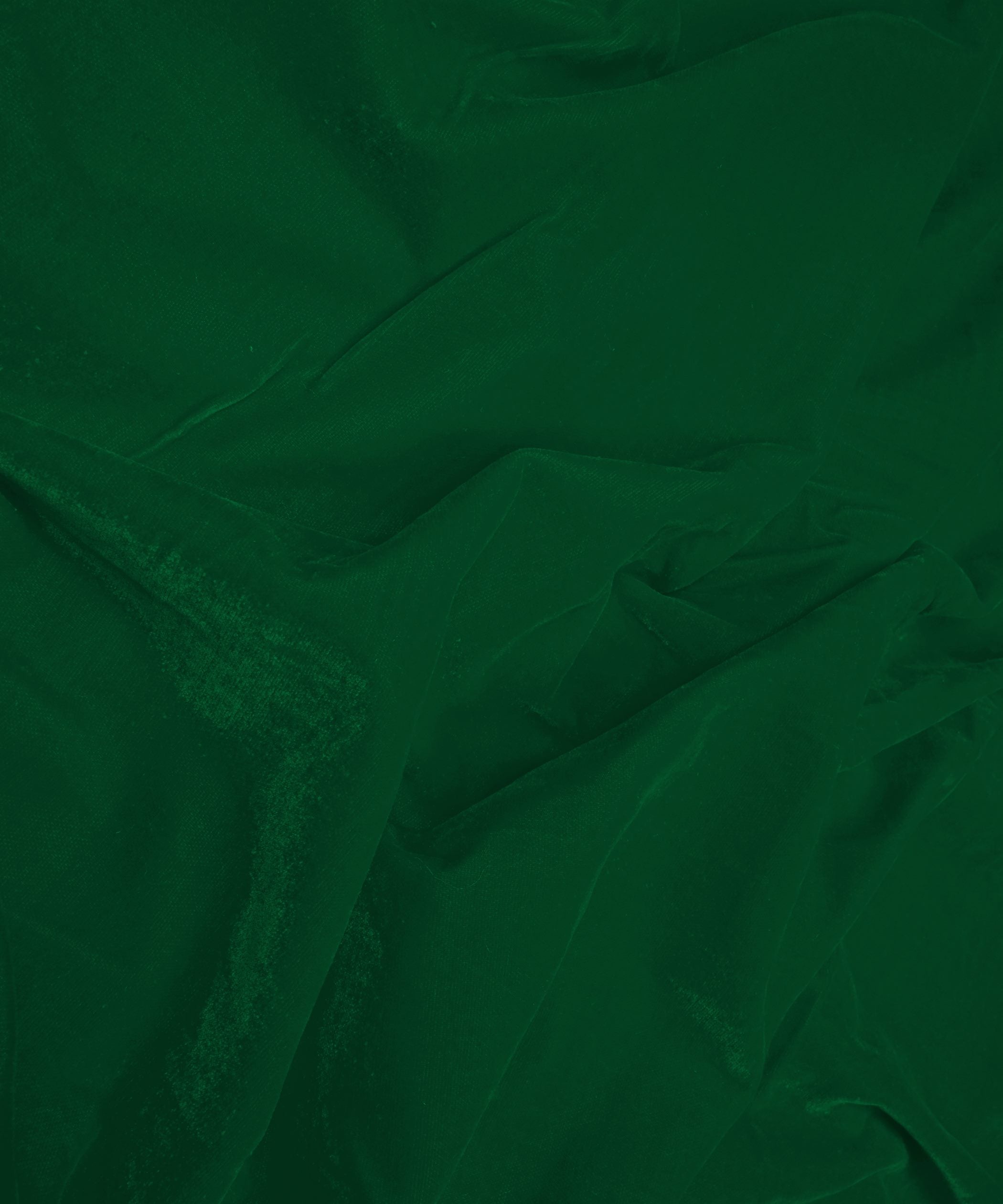 Green Plain Dyed Velvet Fabric