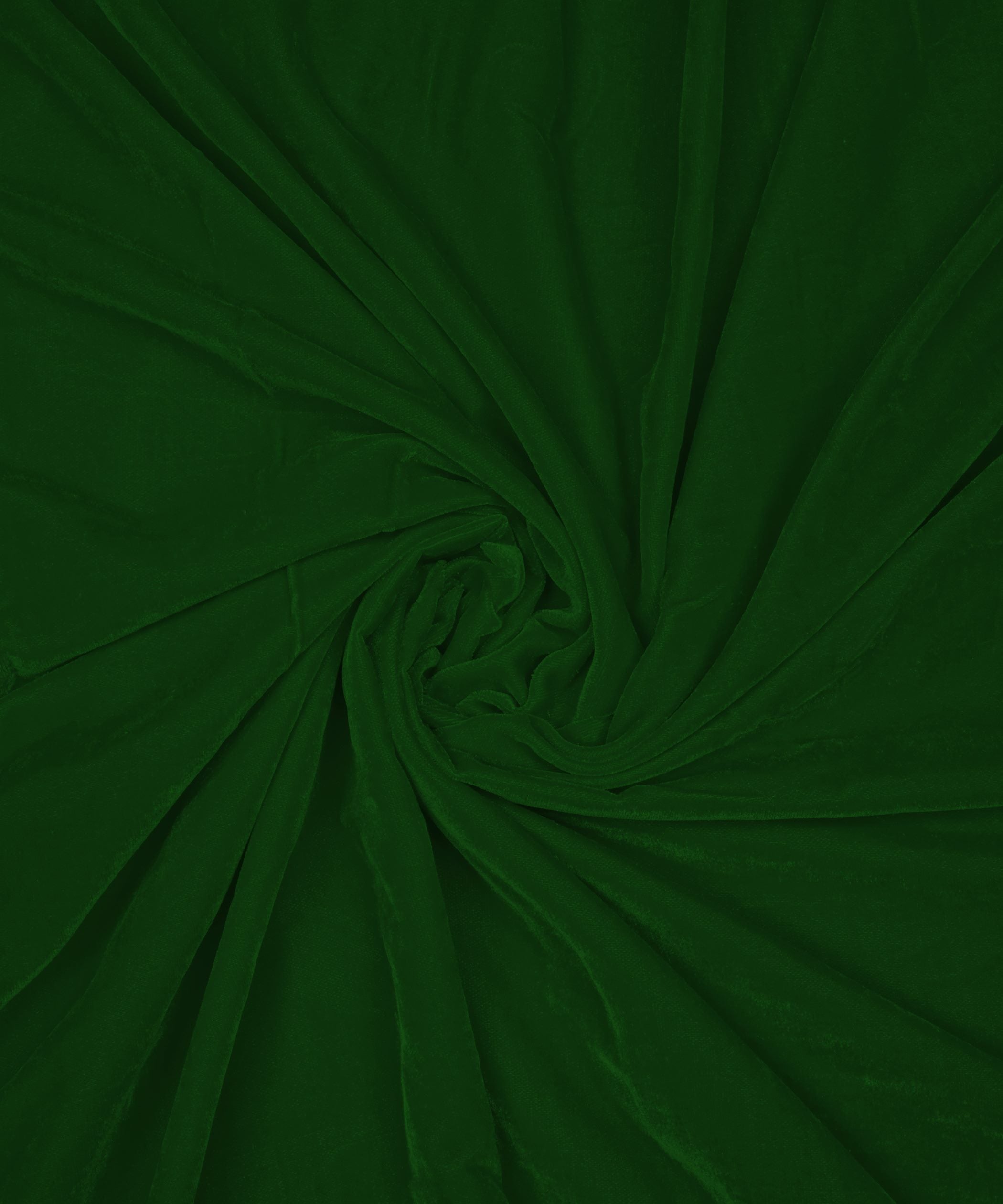 Green Plain Dyed Velvet Fabric