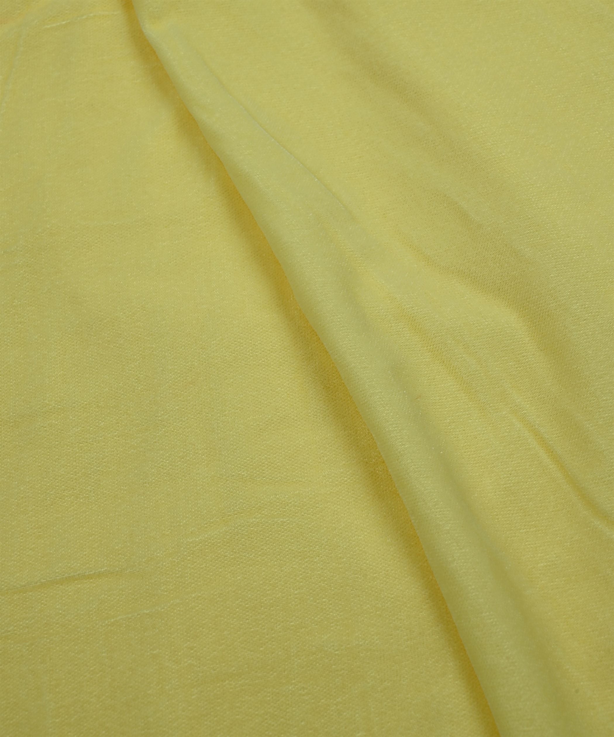 Lime Yellow Plain Dyed Velvet Fabric