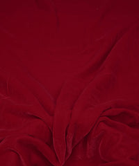 Maroon Plain Dyed Velvet Fabric